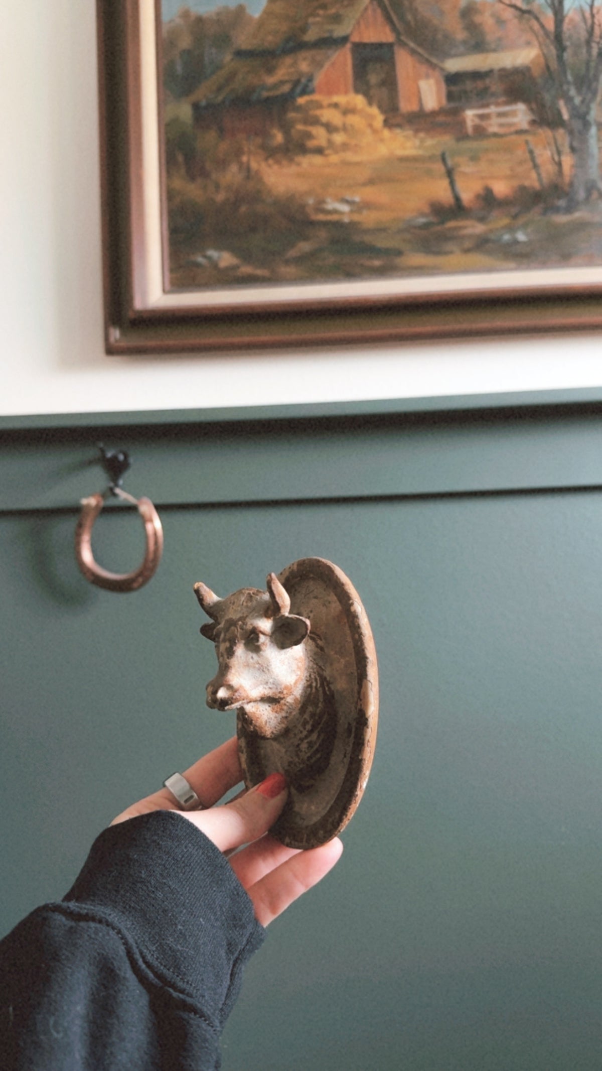 Vintage Mini Cow Bust