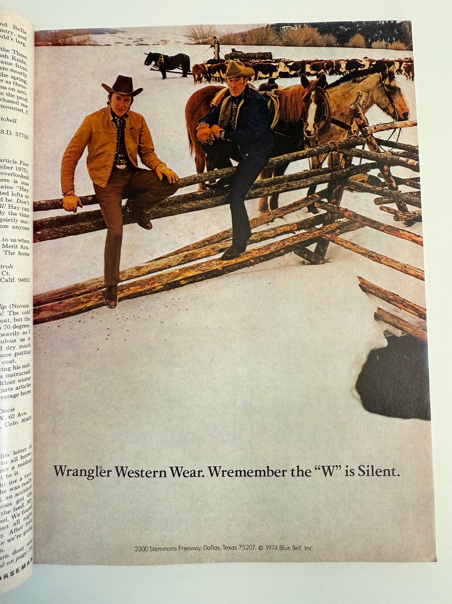 Vintage Western Horseman Magazine 1976