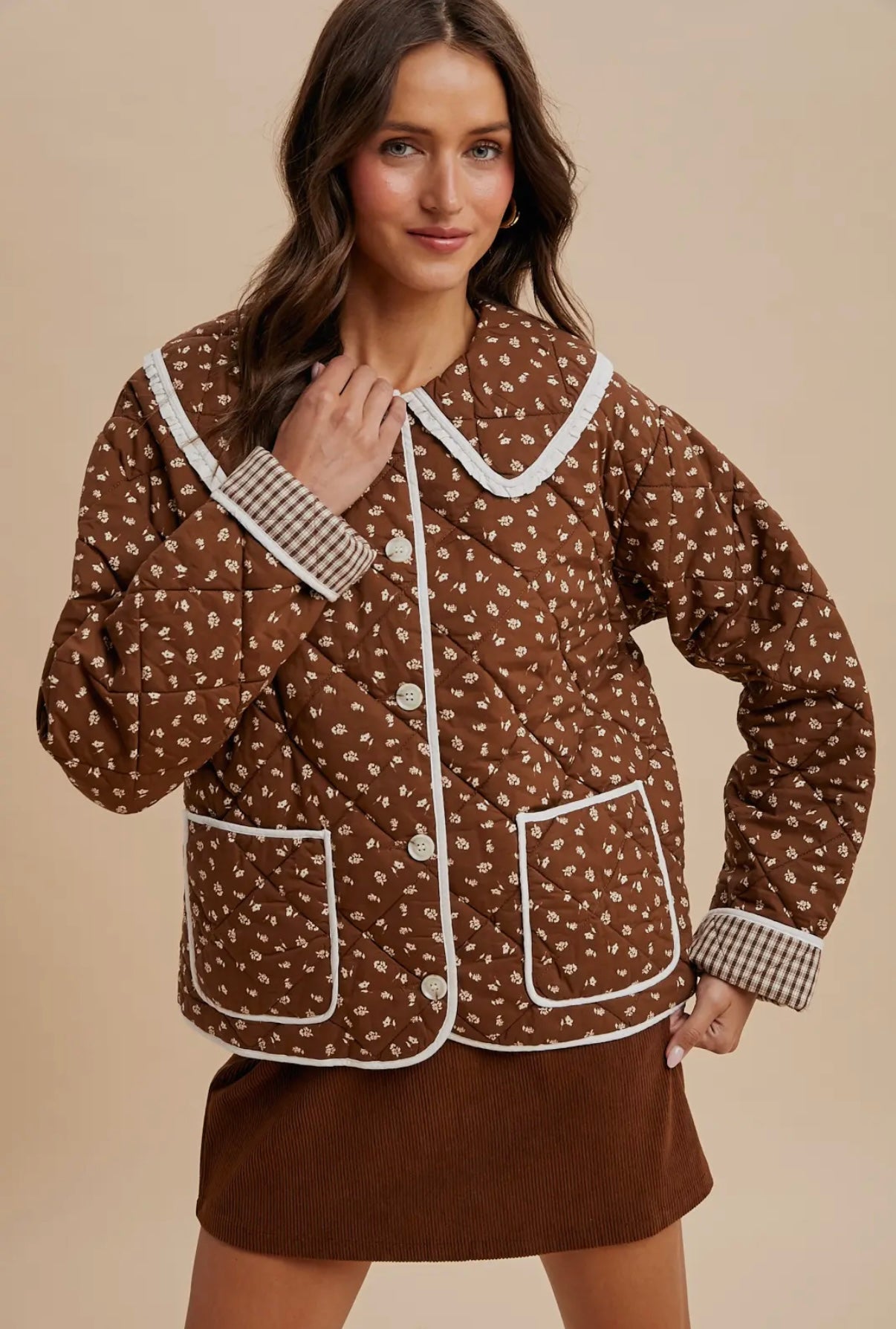 Quilted Cutie Pie Jacket (Chestnut)