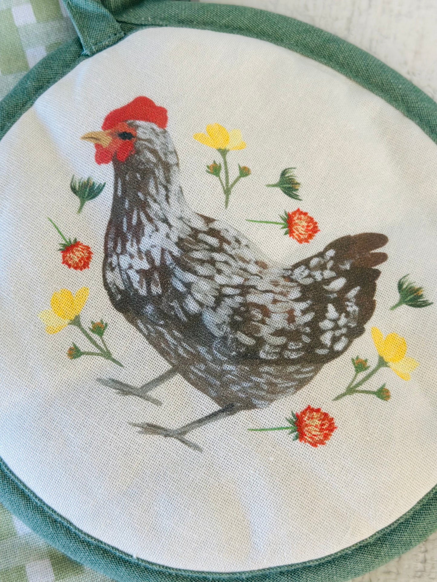 Spring Chicken Pot Holder Set