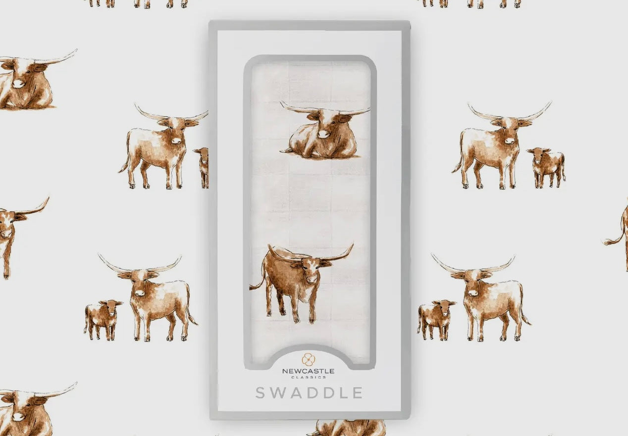 Longhorn Swaddle Blanket