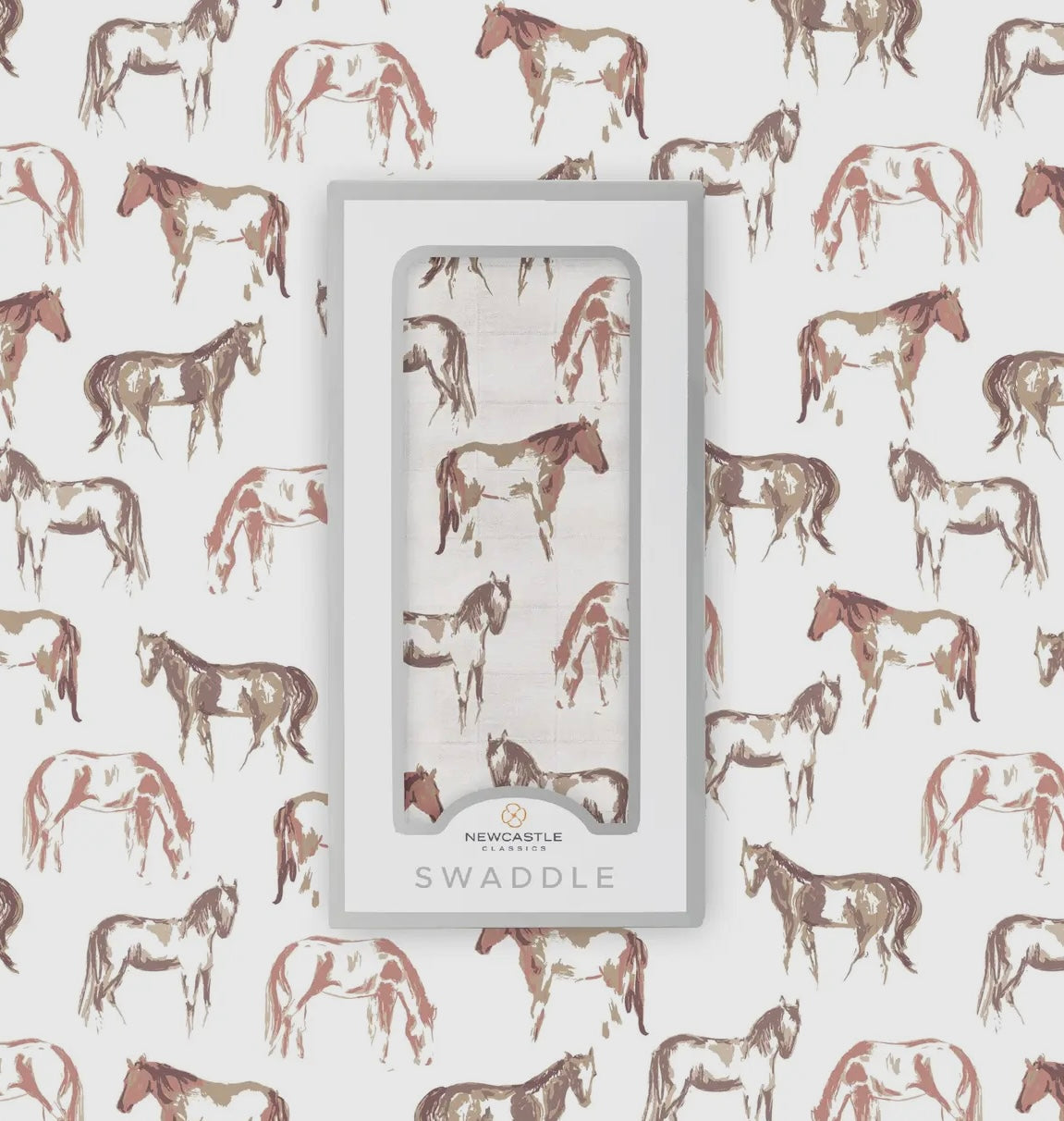Horses Swaddle Blanket