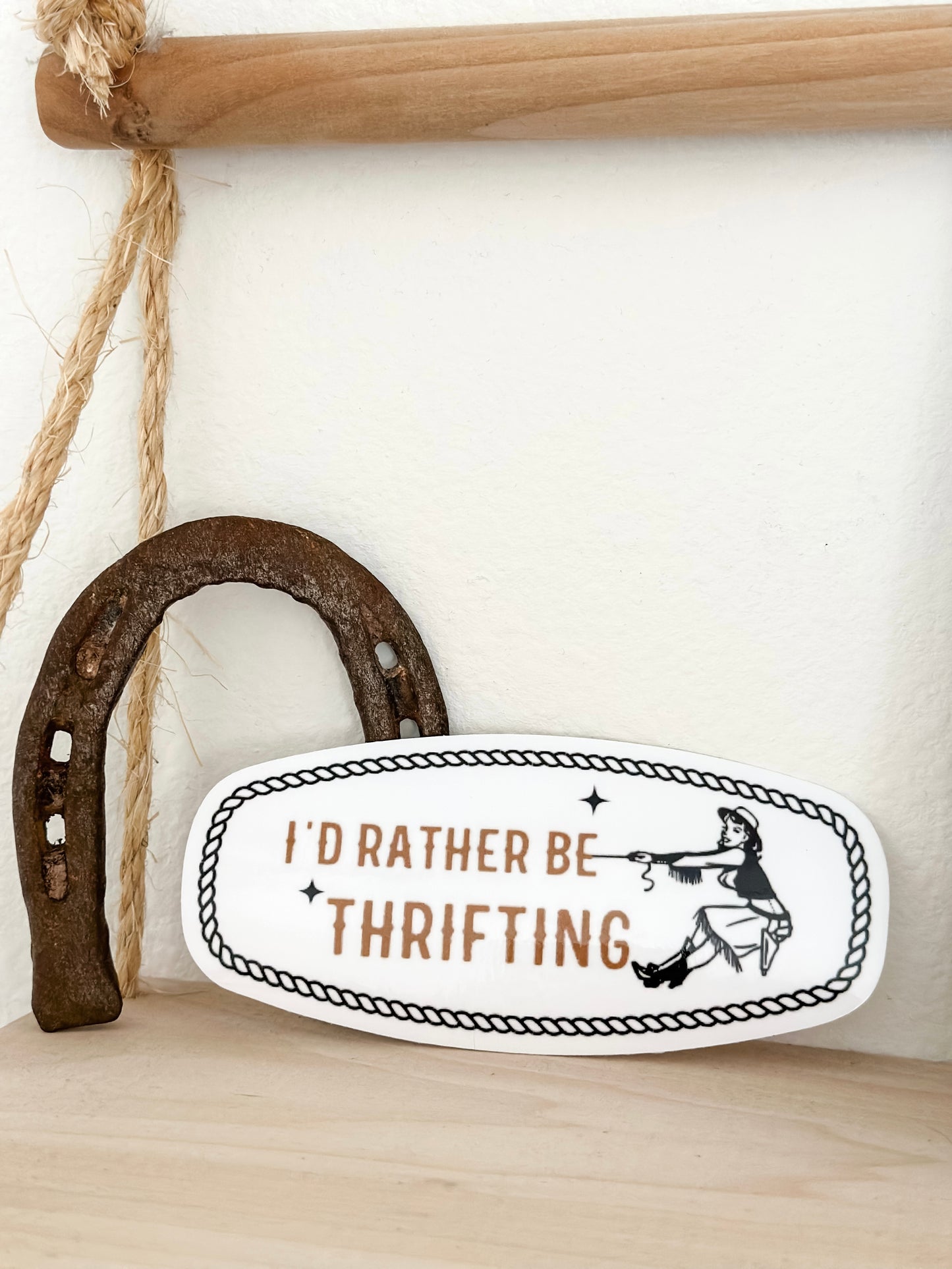I’d rather be thrifting sticker