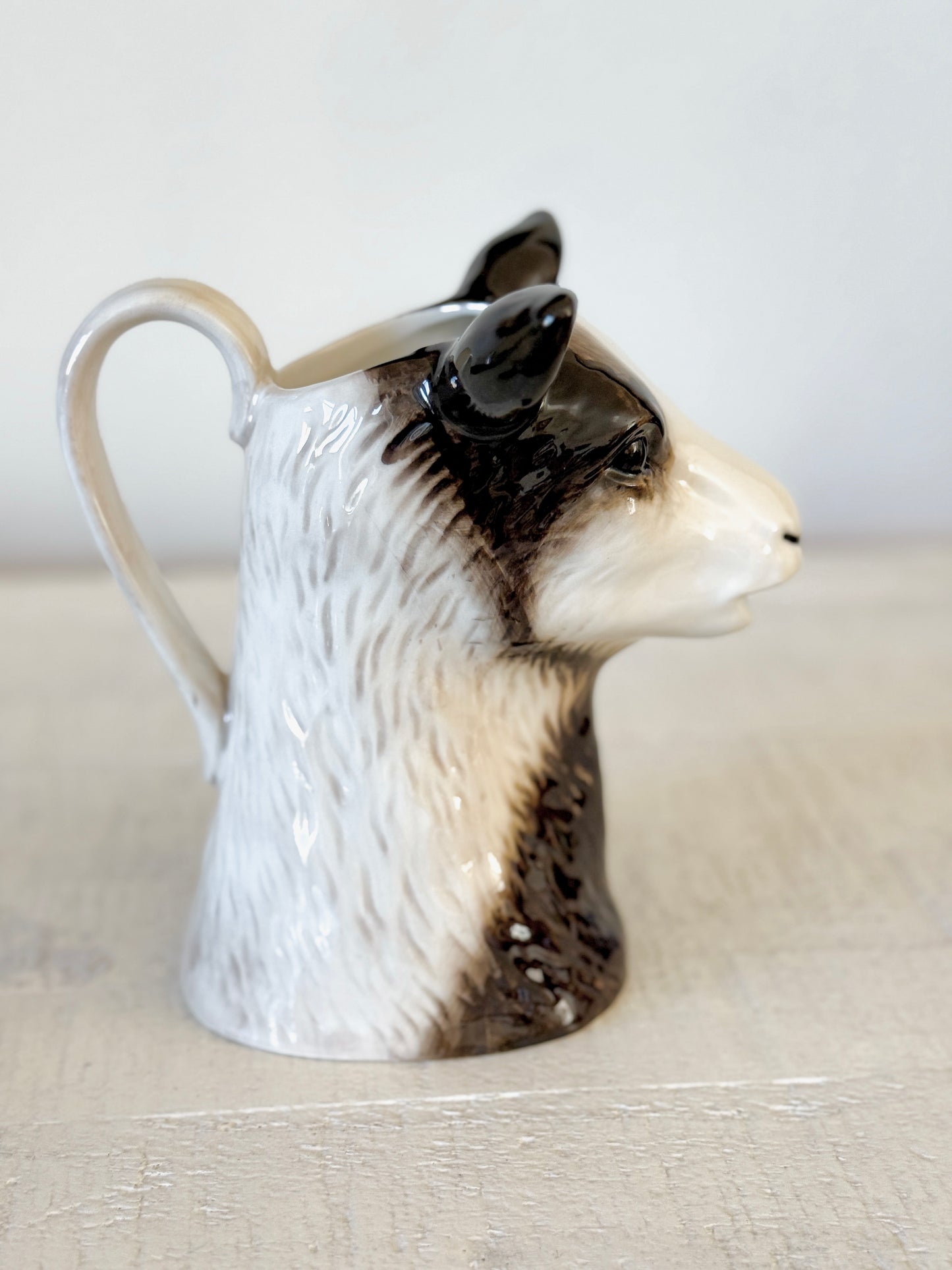 Stoneware Goat Pitcher