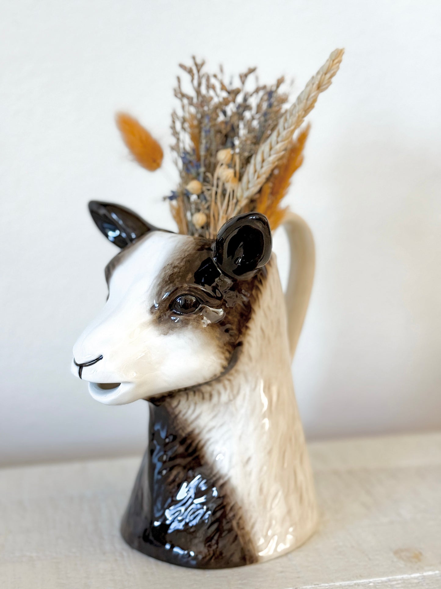 Stoneware Goat Pitcher