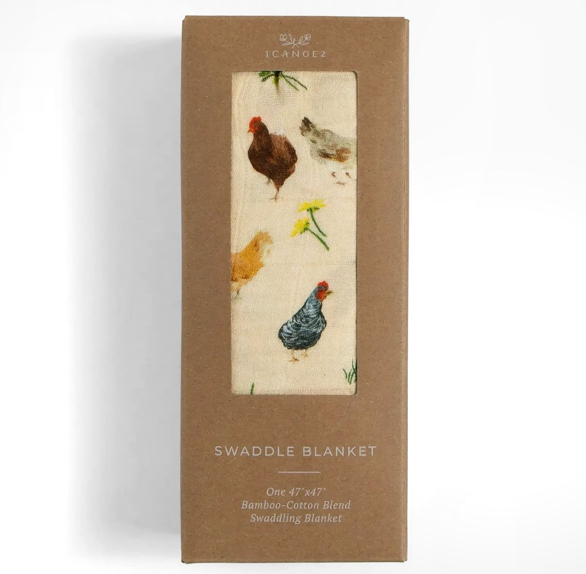 Chicken Meadow Baby Swaddle Blanket