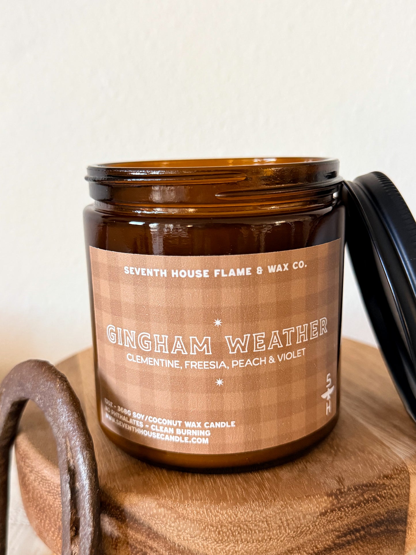 Gingham Weather Candle