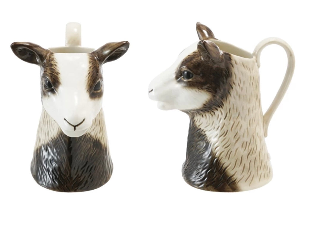 Stoneware Goat Pitcher