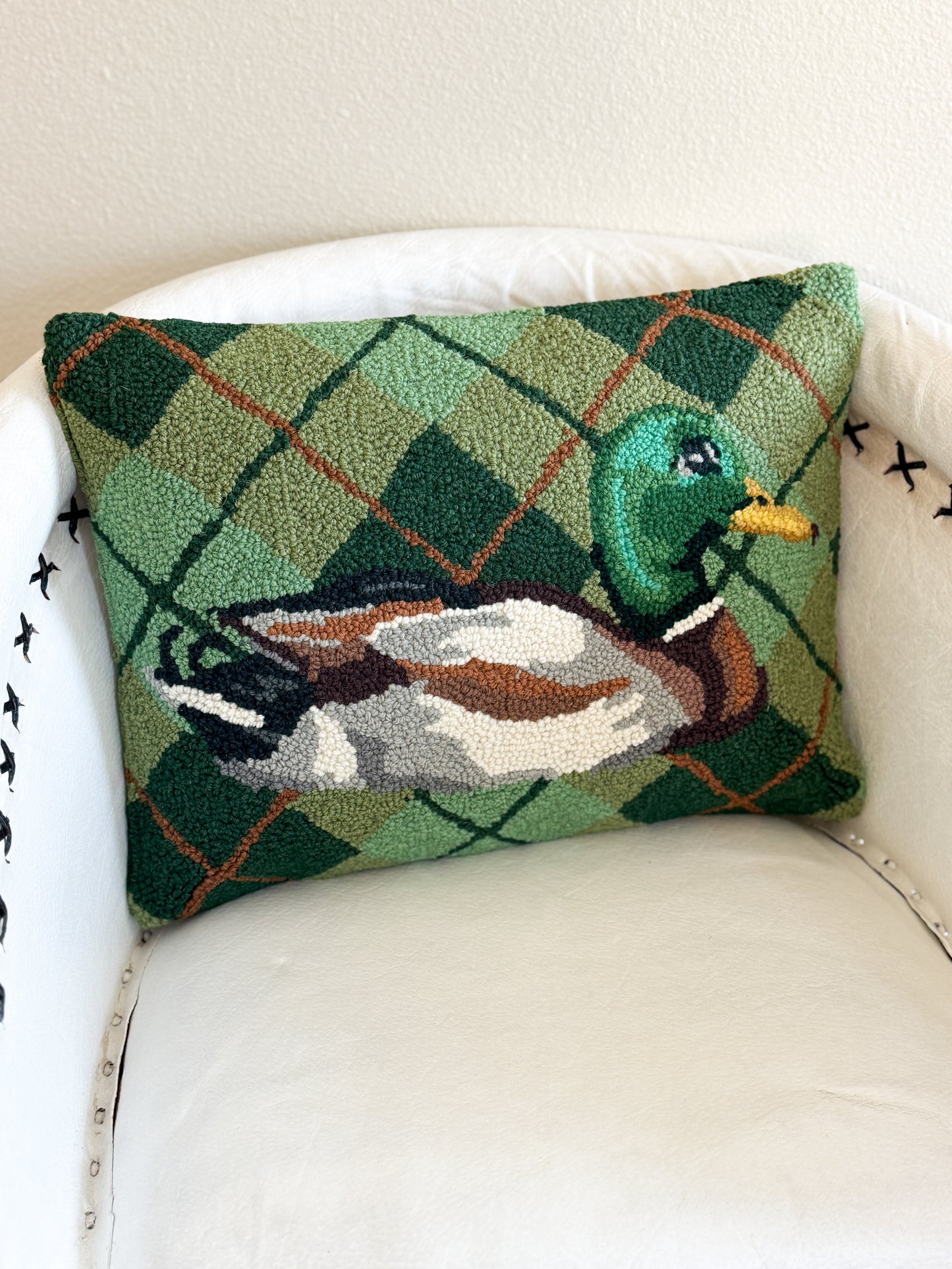 Mallard Plaid Hook Pillow