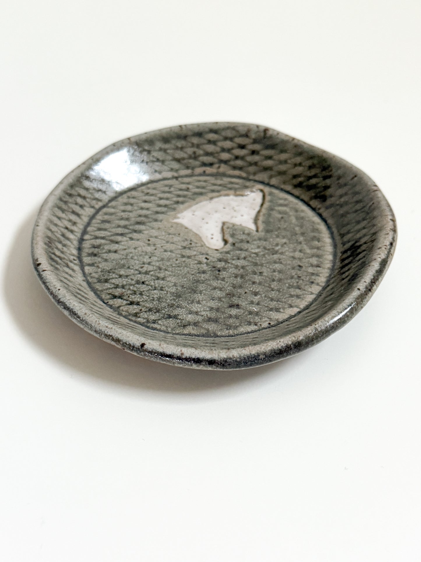 White Horse Stoneware Trinket Dish