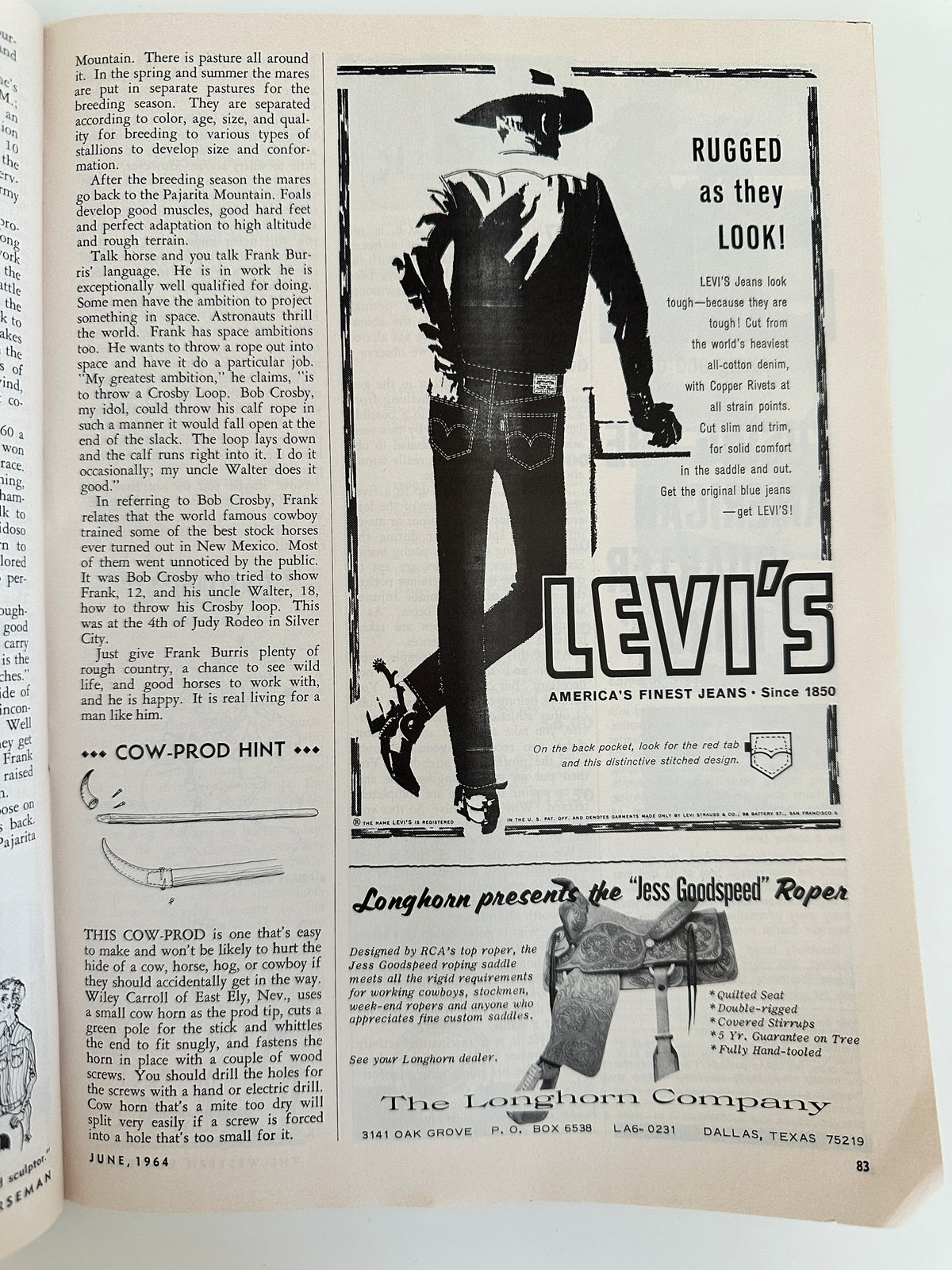 Vintage Horse Lovers Magazine 1964