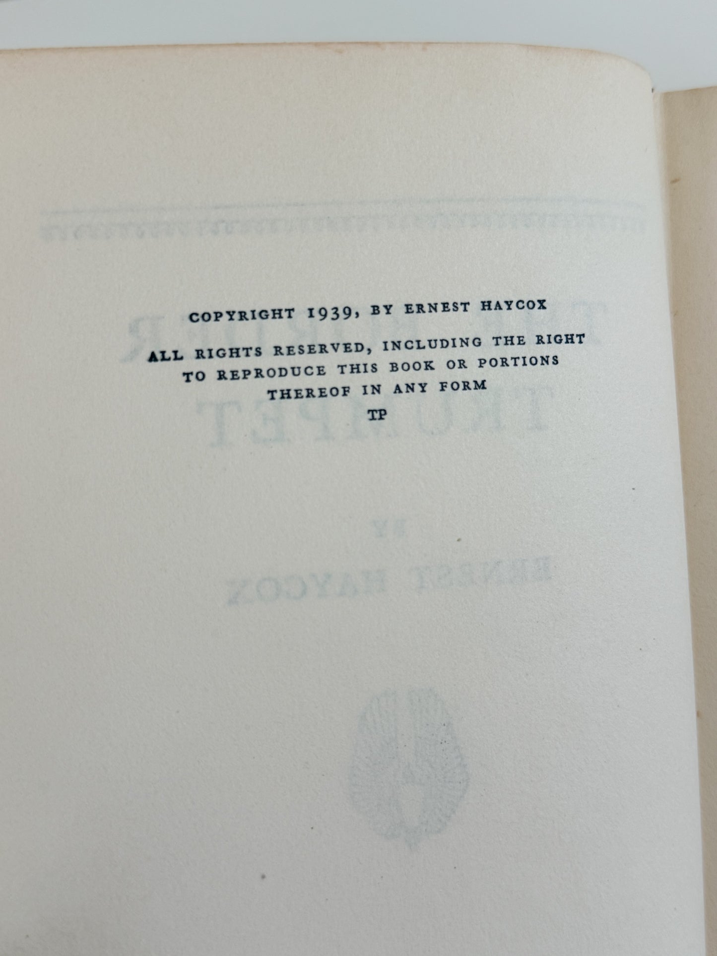 Vintage Ernest Haycox Book