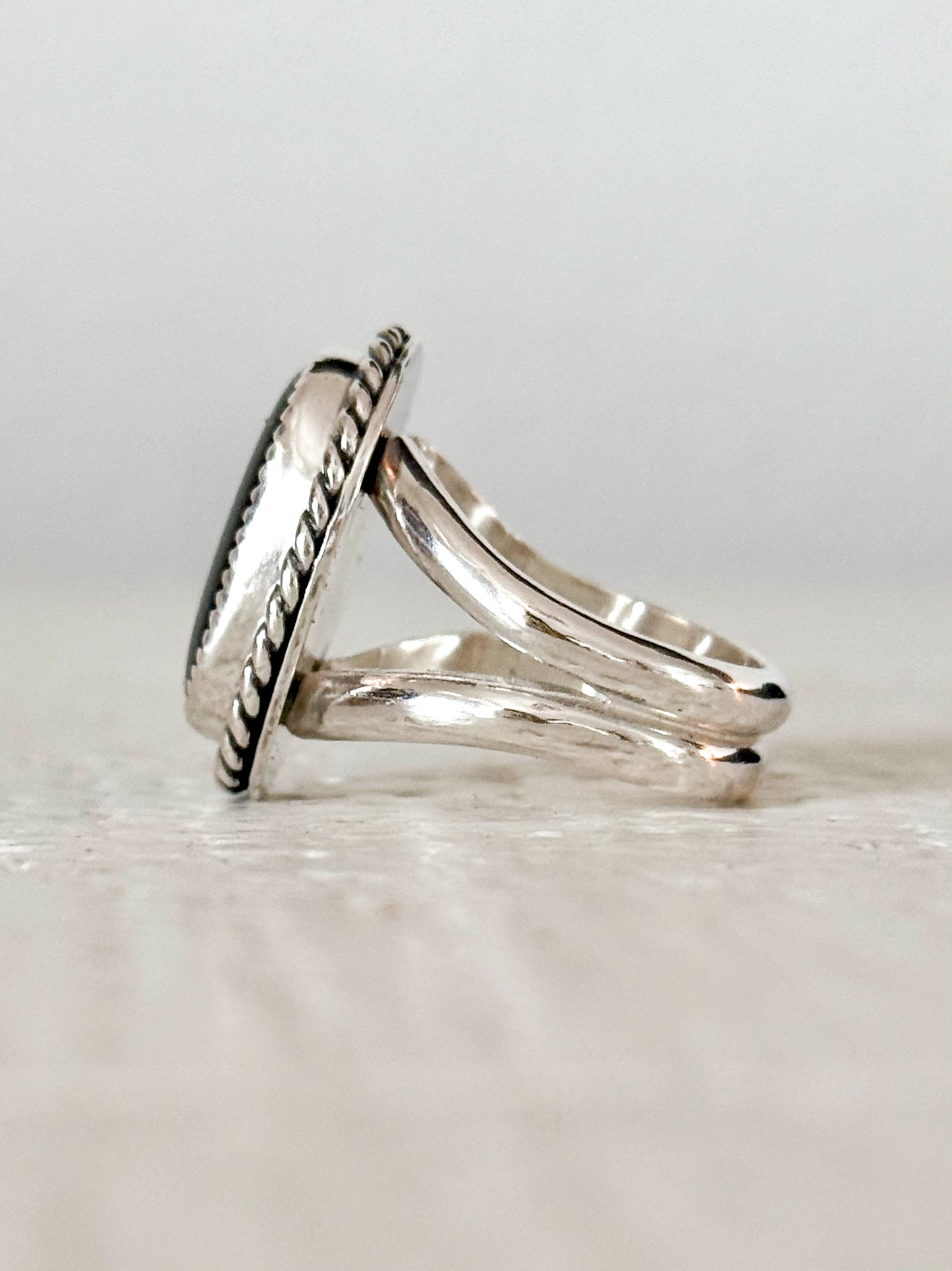 White Buffalo Turquoise Ring