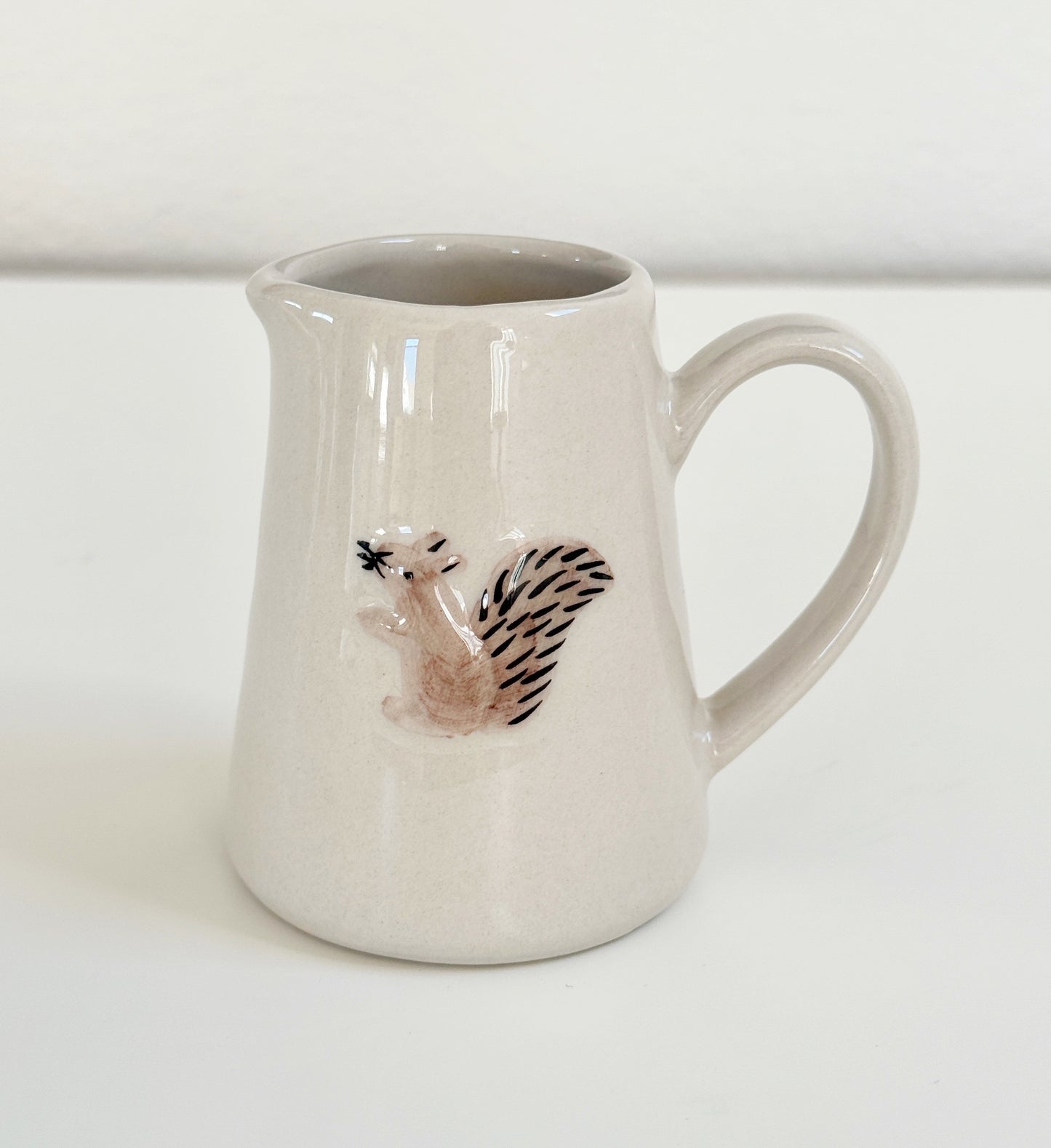 Stoneware Squirrel Creamer