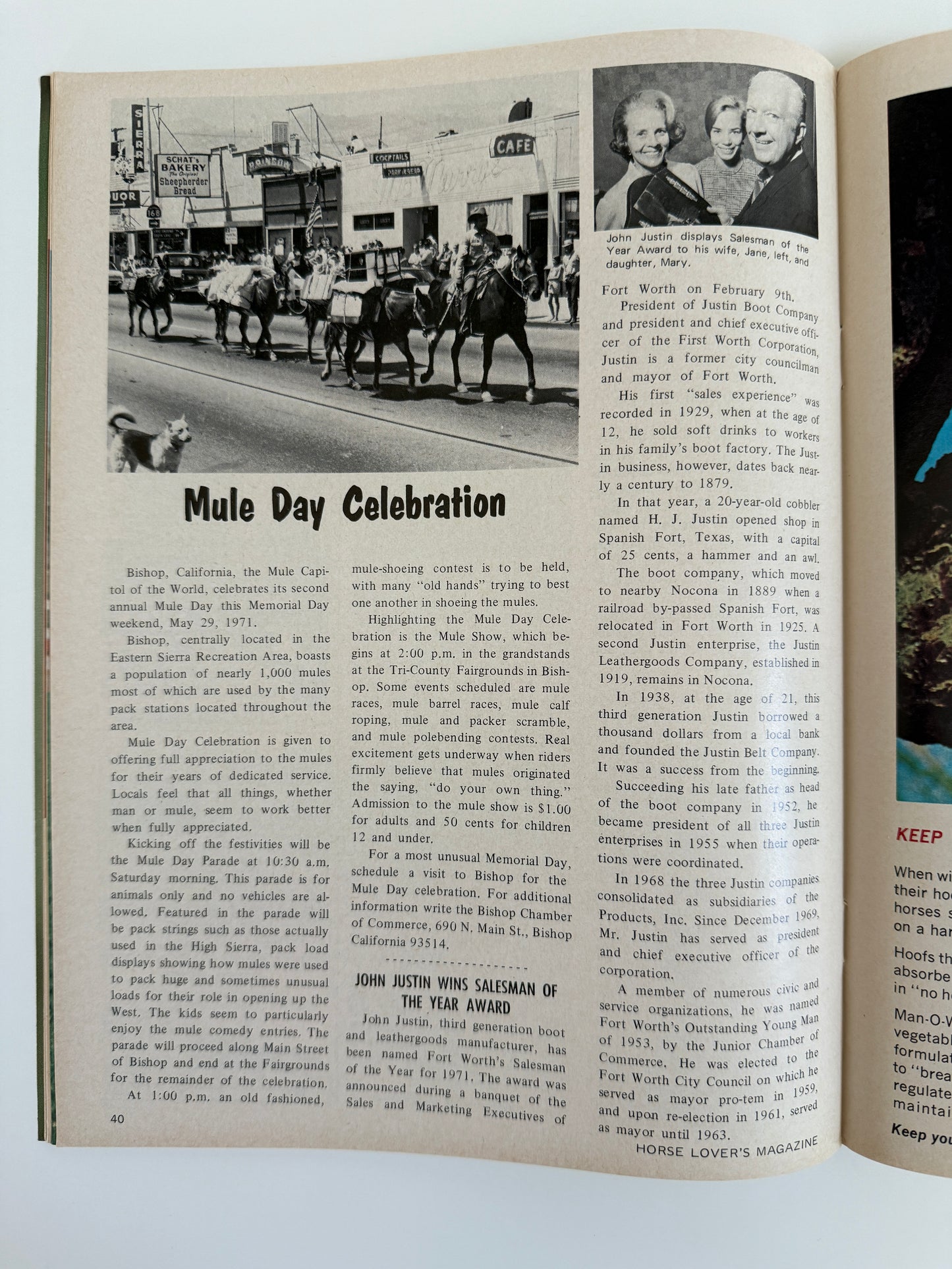 Vintage Horse Lovers Magazine 1971