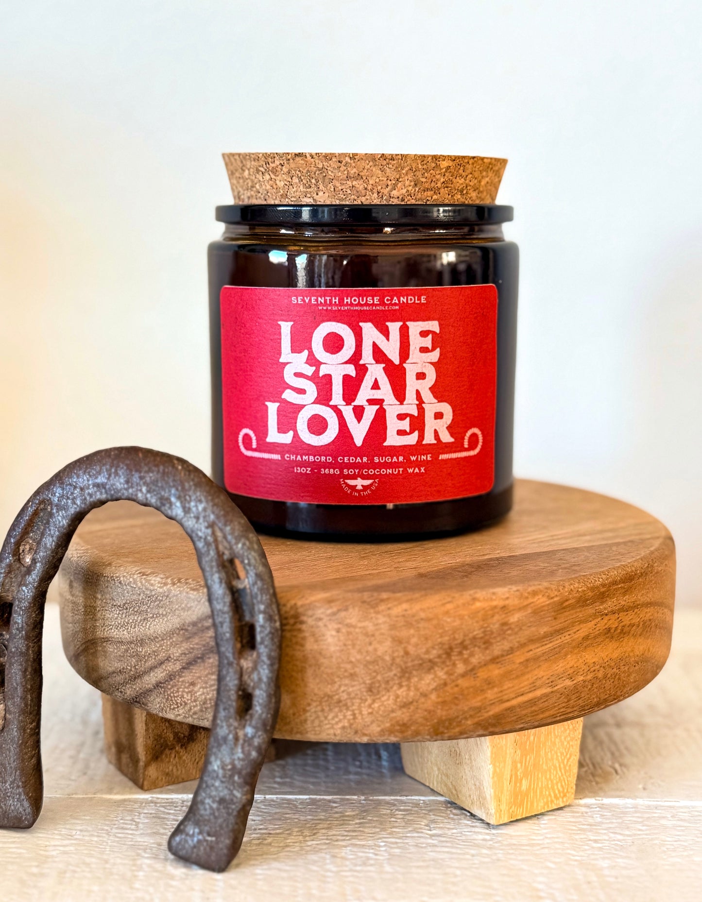 Lone Star Lover western candle with romantic Valentine’s Day vibe