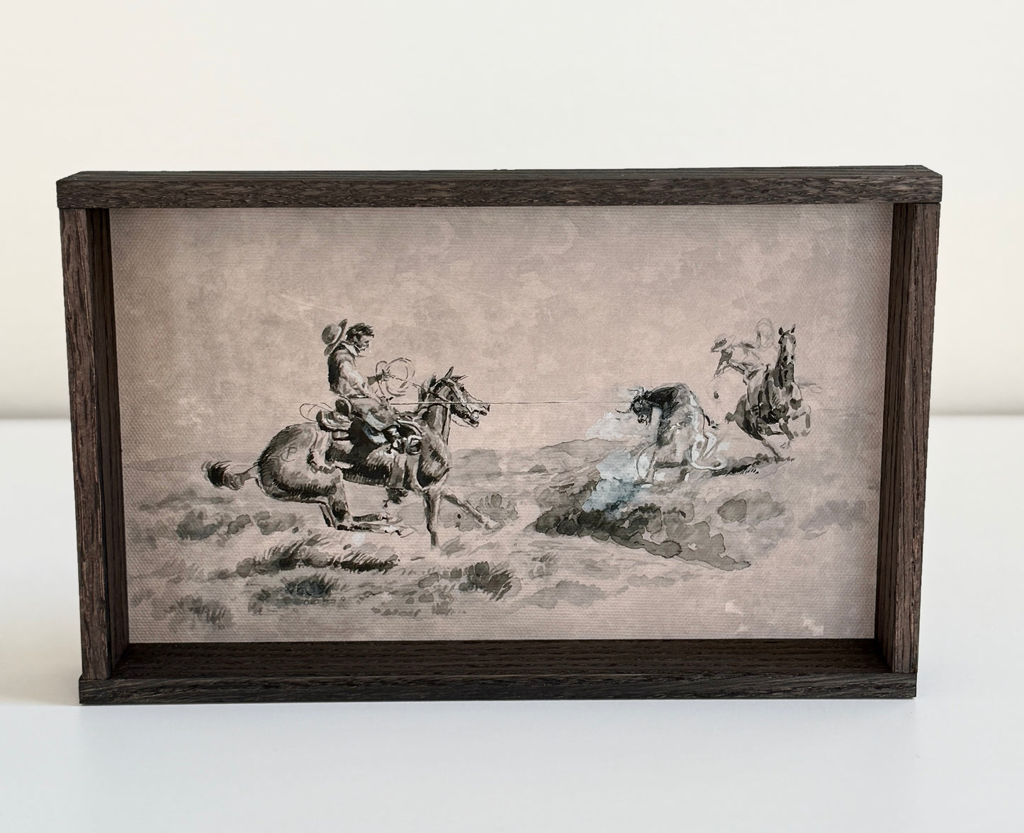 Cowboy Ropin’ Canvas Wall Art