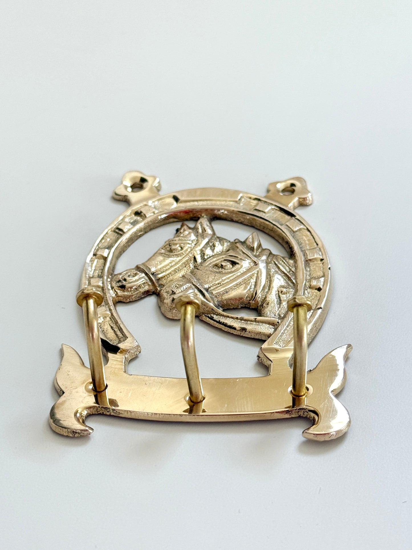 Vintage Brass Horse Key Hook