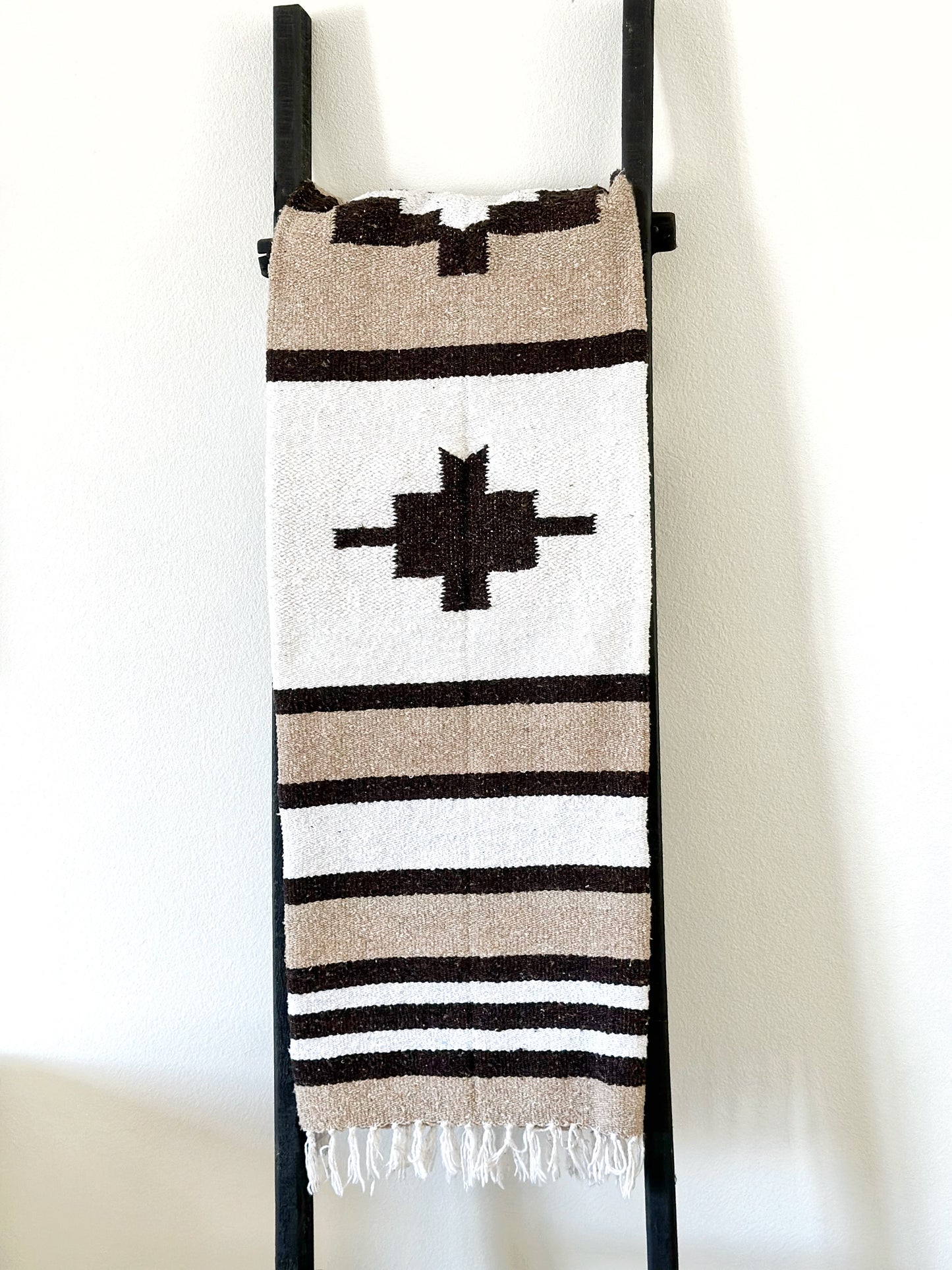 The Brown & White Aztec Blanket