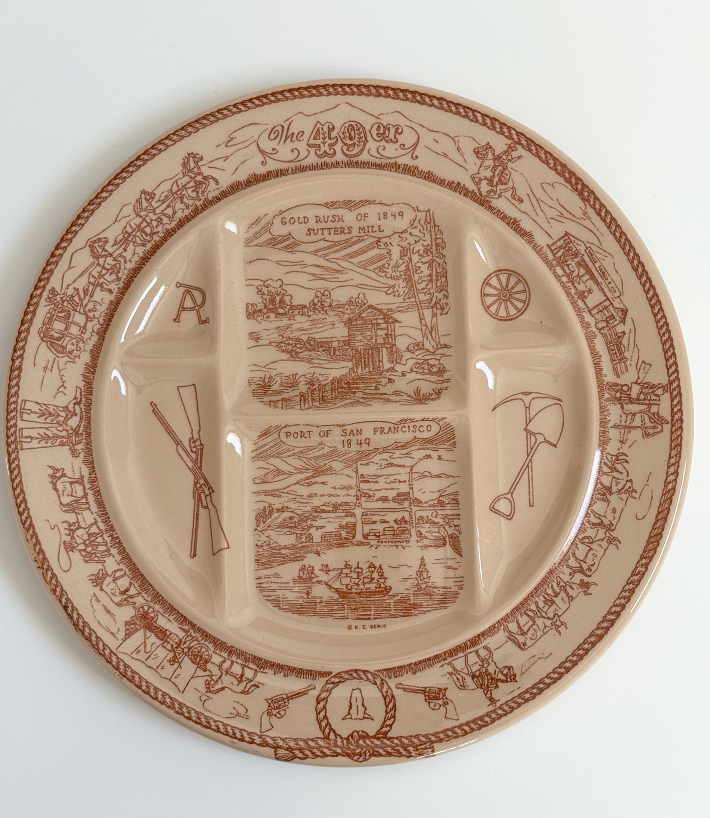 Vintage Western Tepco Divided Plate