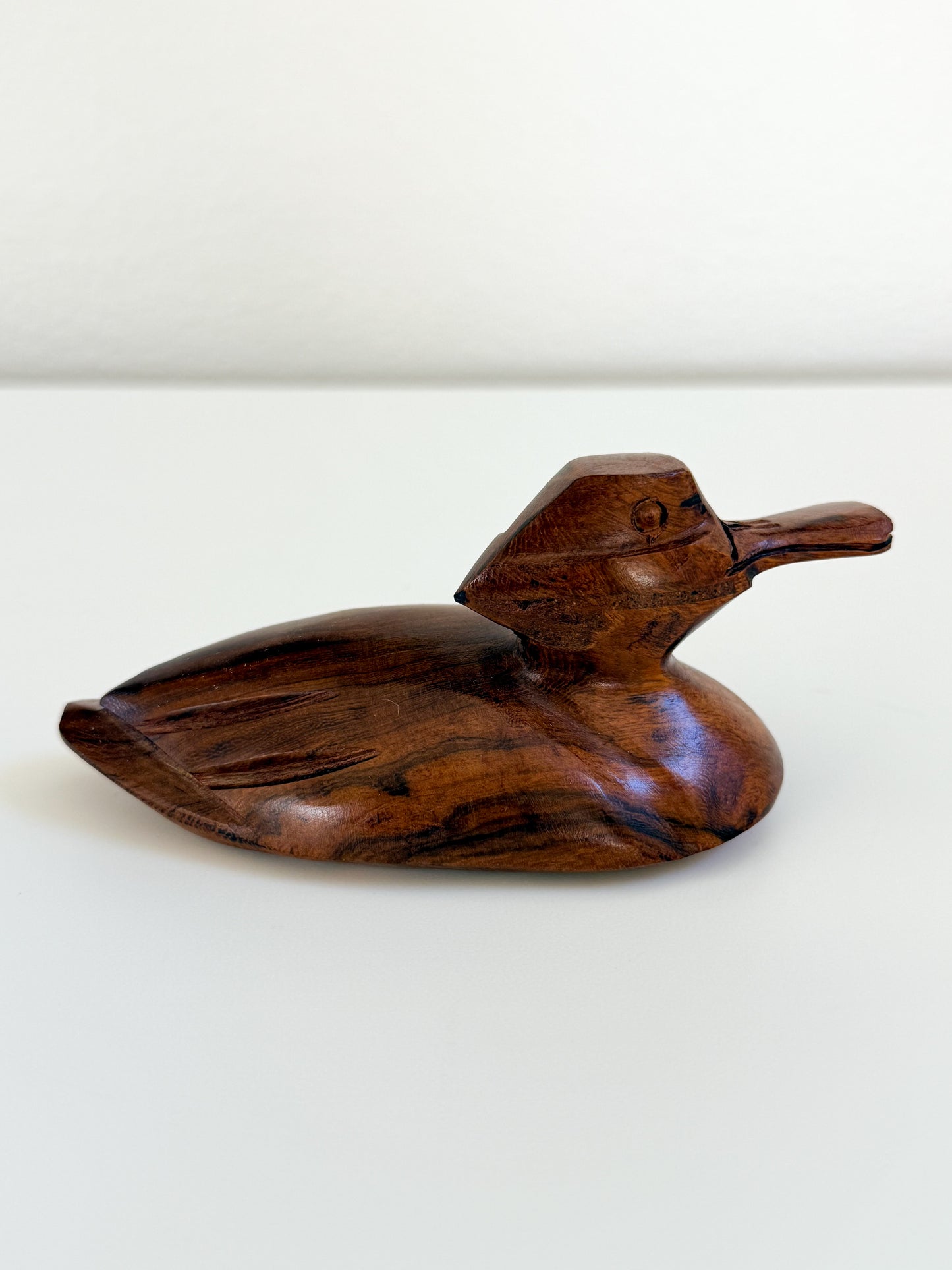 Hand-Carved Ironwood Duck | Rustic Western Decor