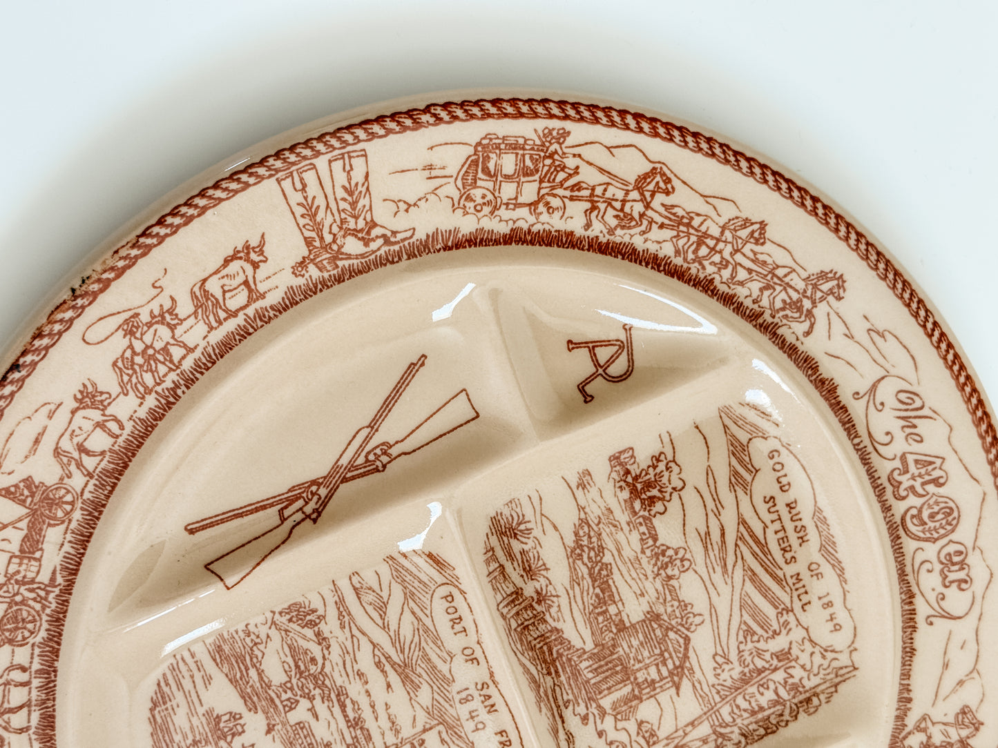 Vintage Western Tepco Divided Plate