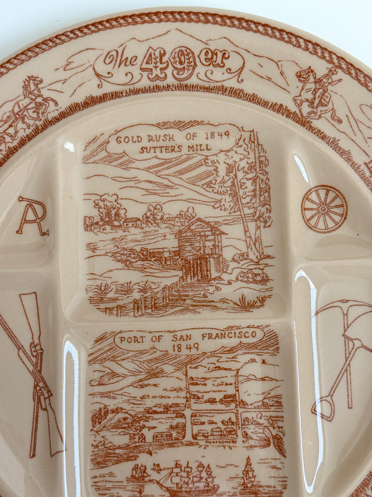 Vintage Western Tepco Divided Plate