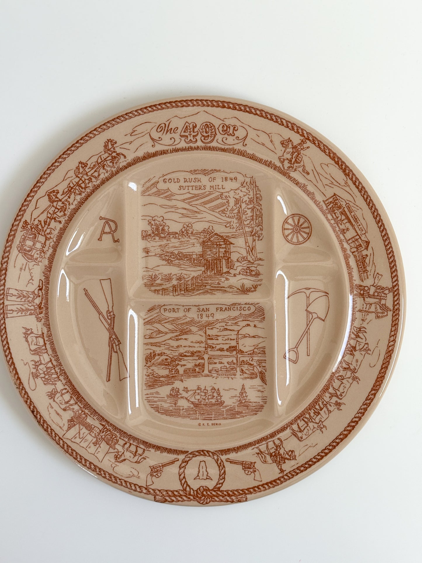 Vintage Western Tepco Divided Plate