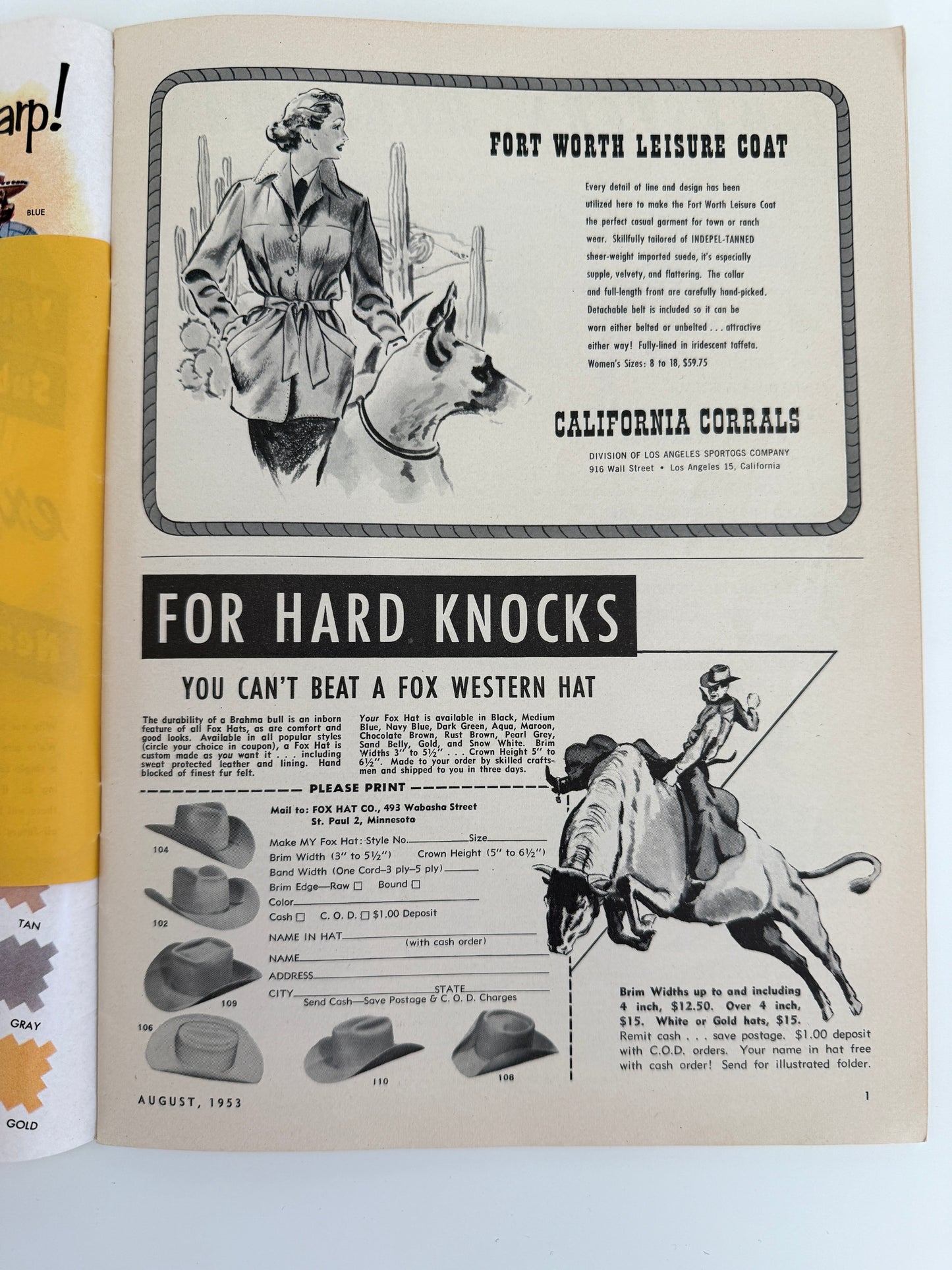 Vintage Western Horseman Magazine 1953