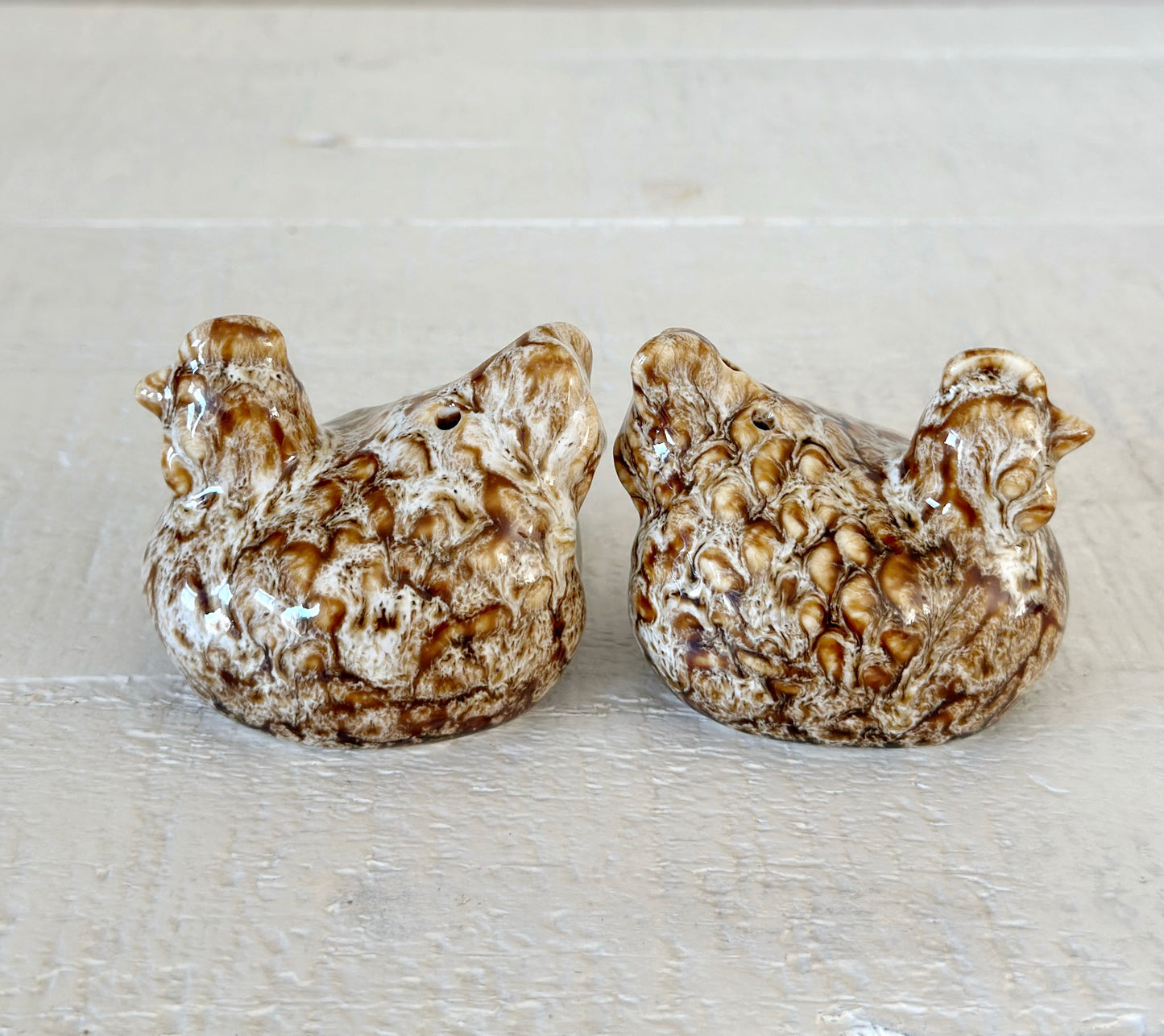 Stoneware Chicken Salt & Pepper Shakers