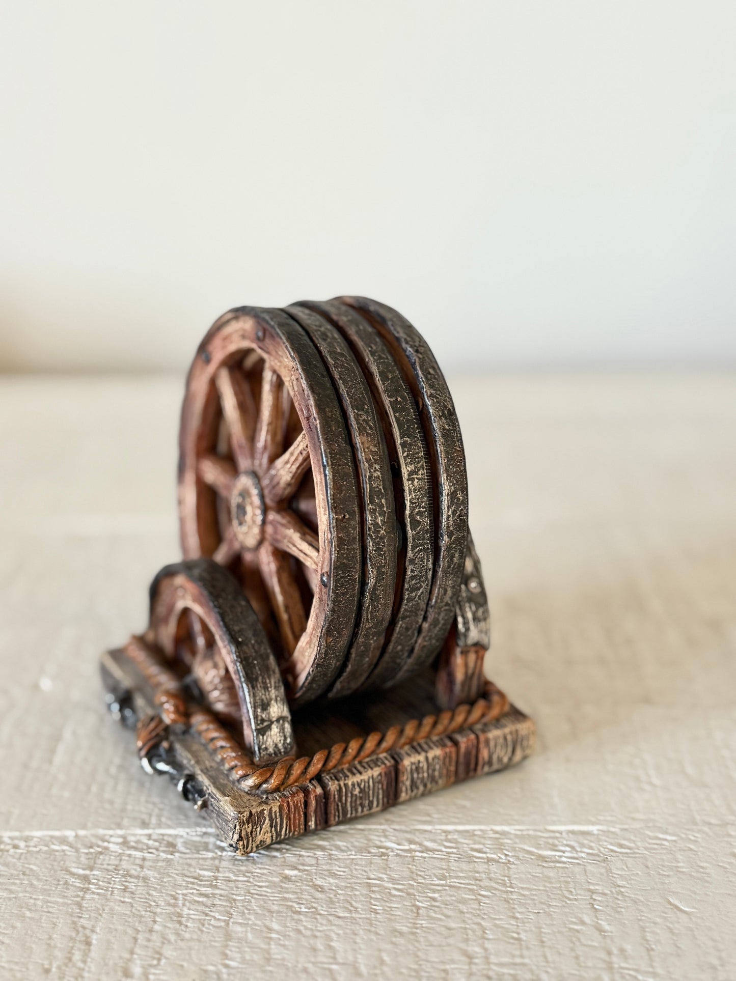 Vintage Wagon Wheel Coasters