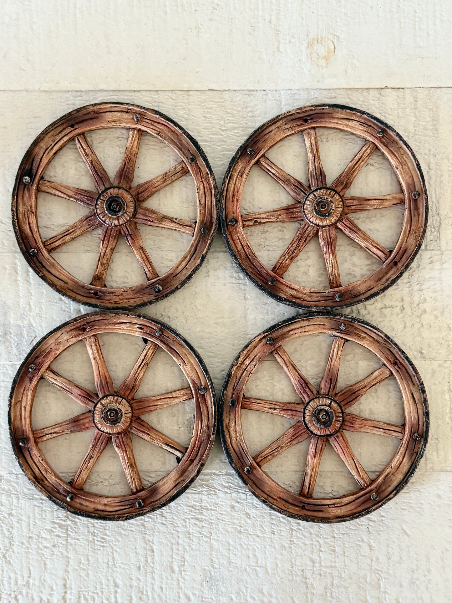 Vintage Wagon Wheel Coasters