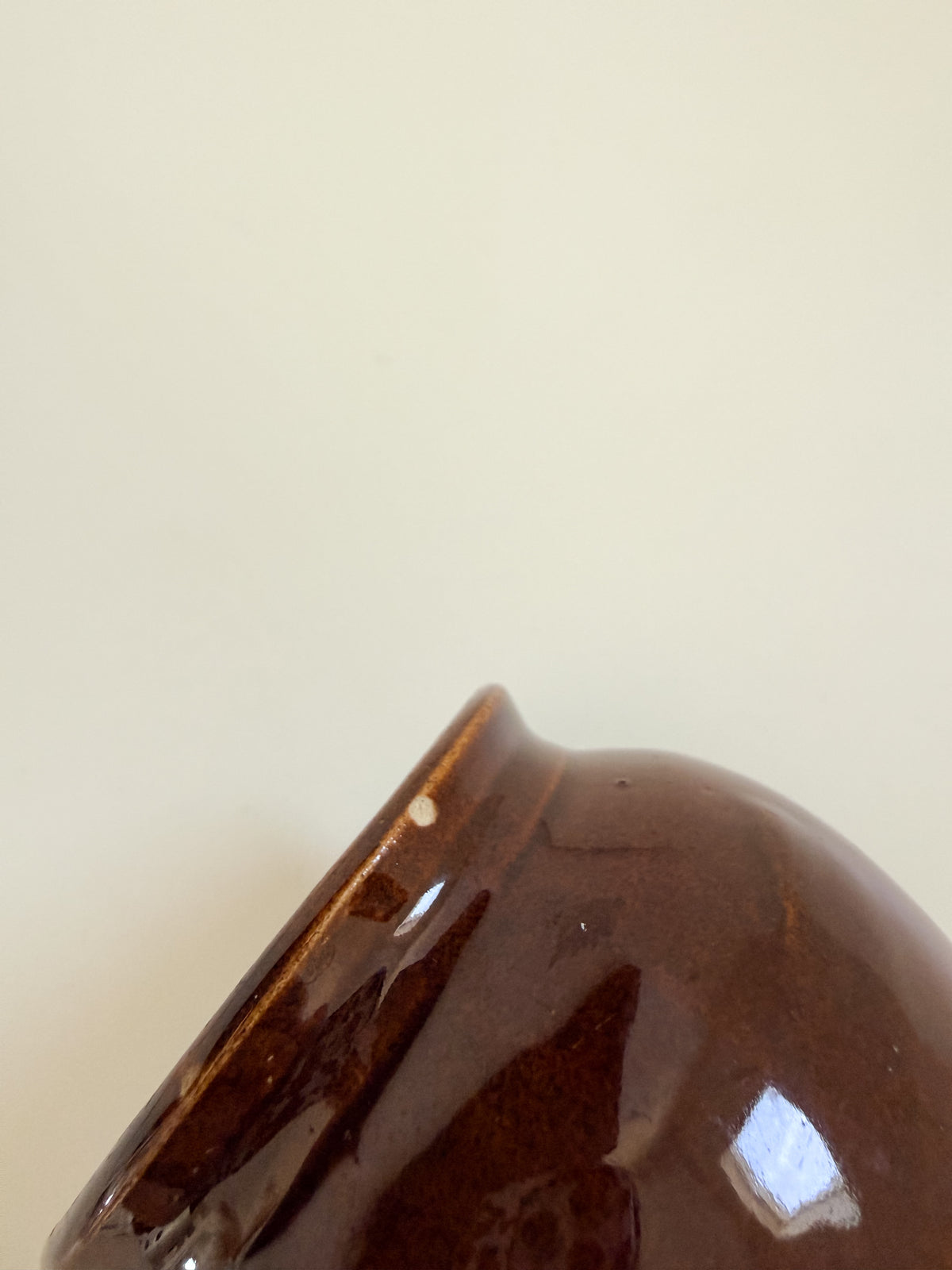 Vintage Brown Pottery Jar