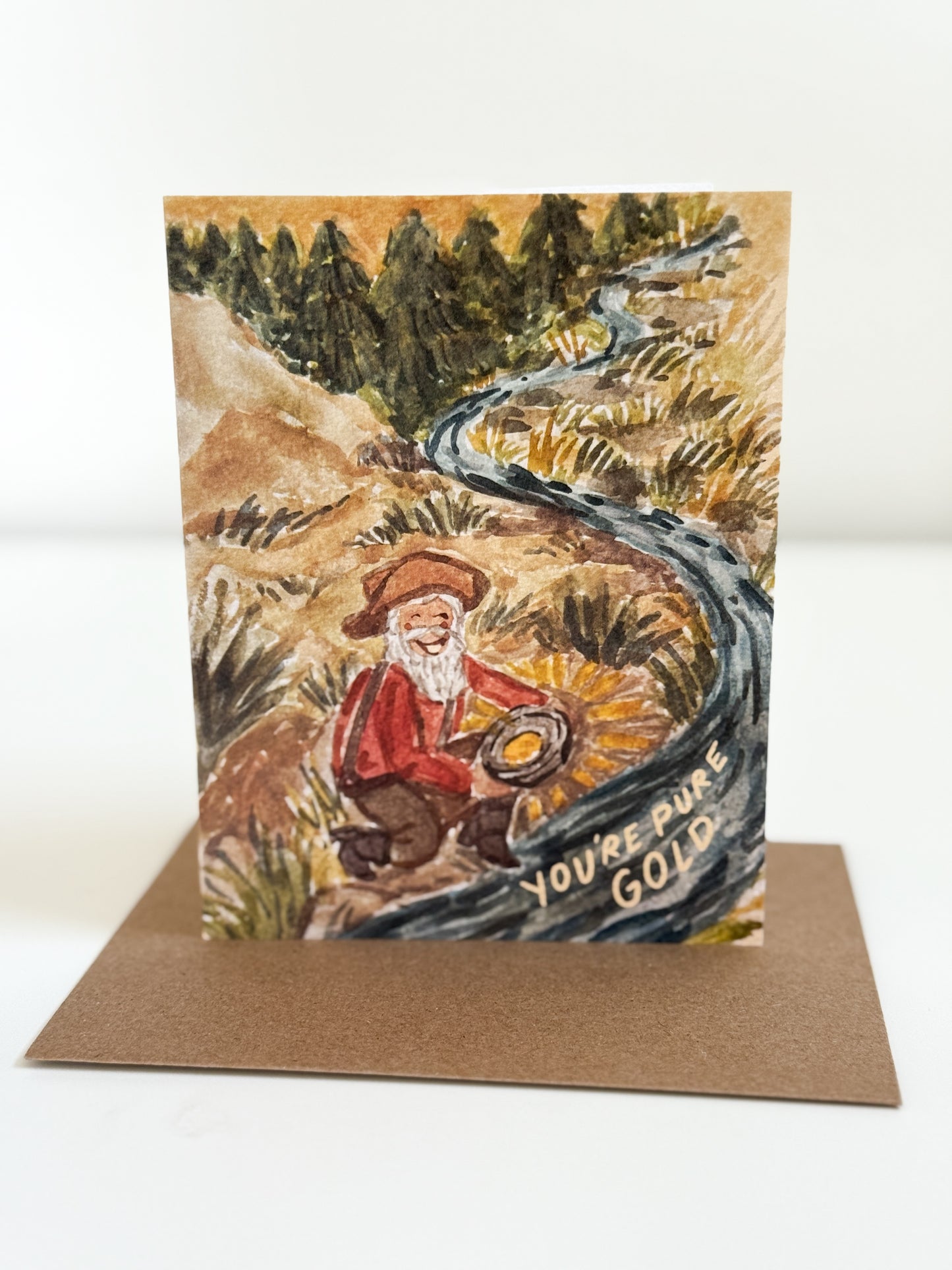 Pure Gold Greeting Card