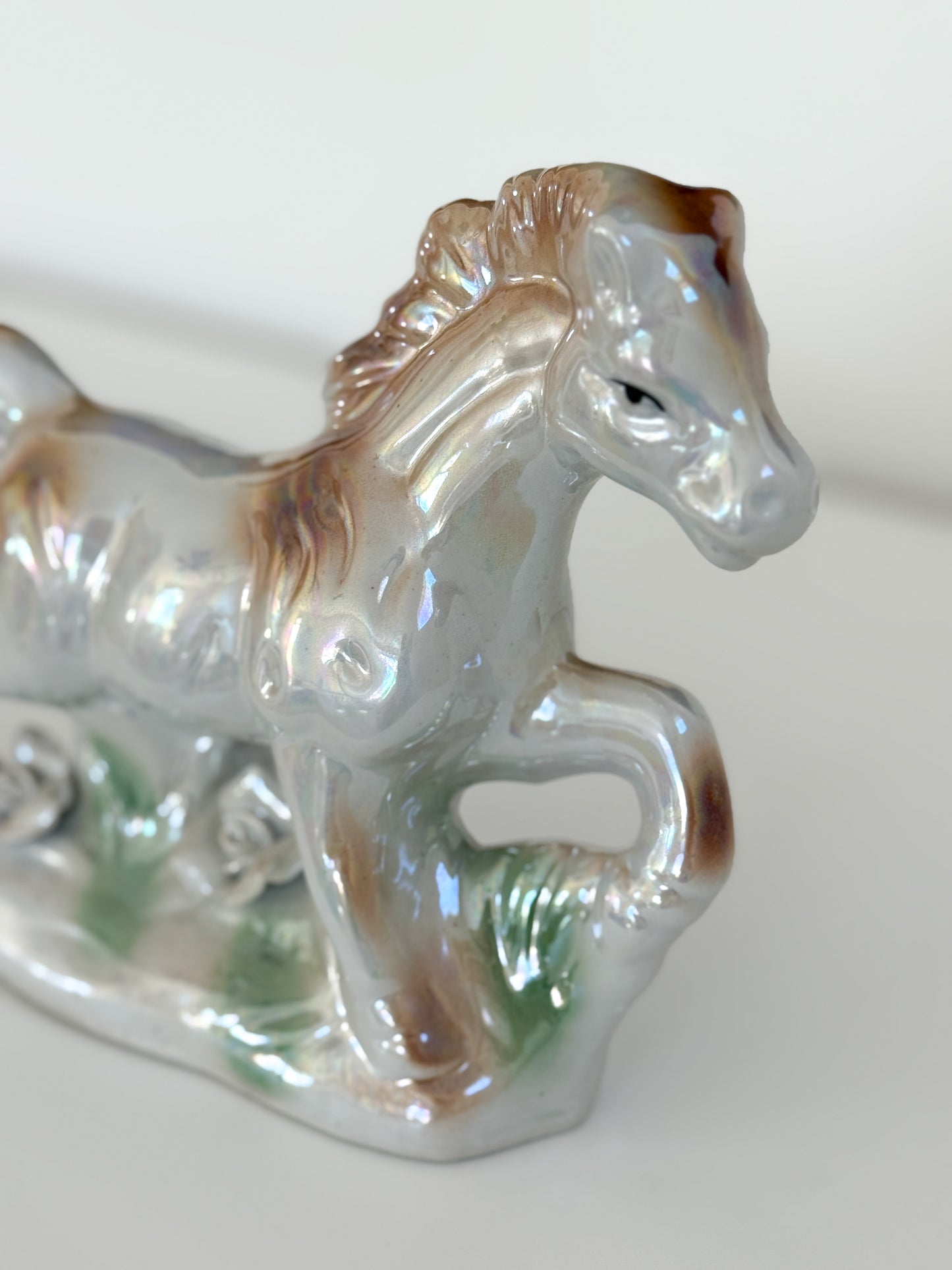 Vintage Lusterware Ceramic Horse