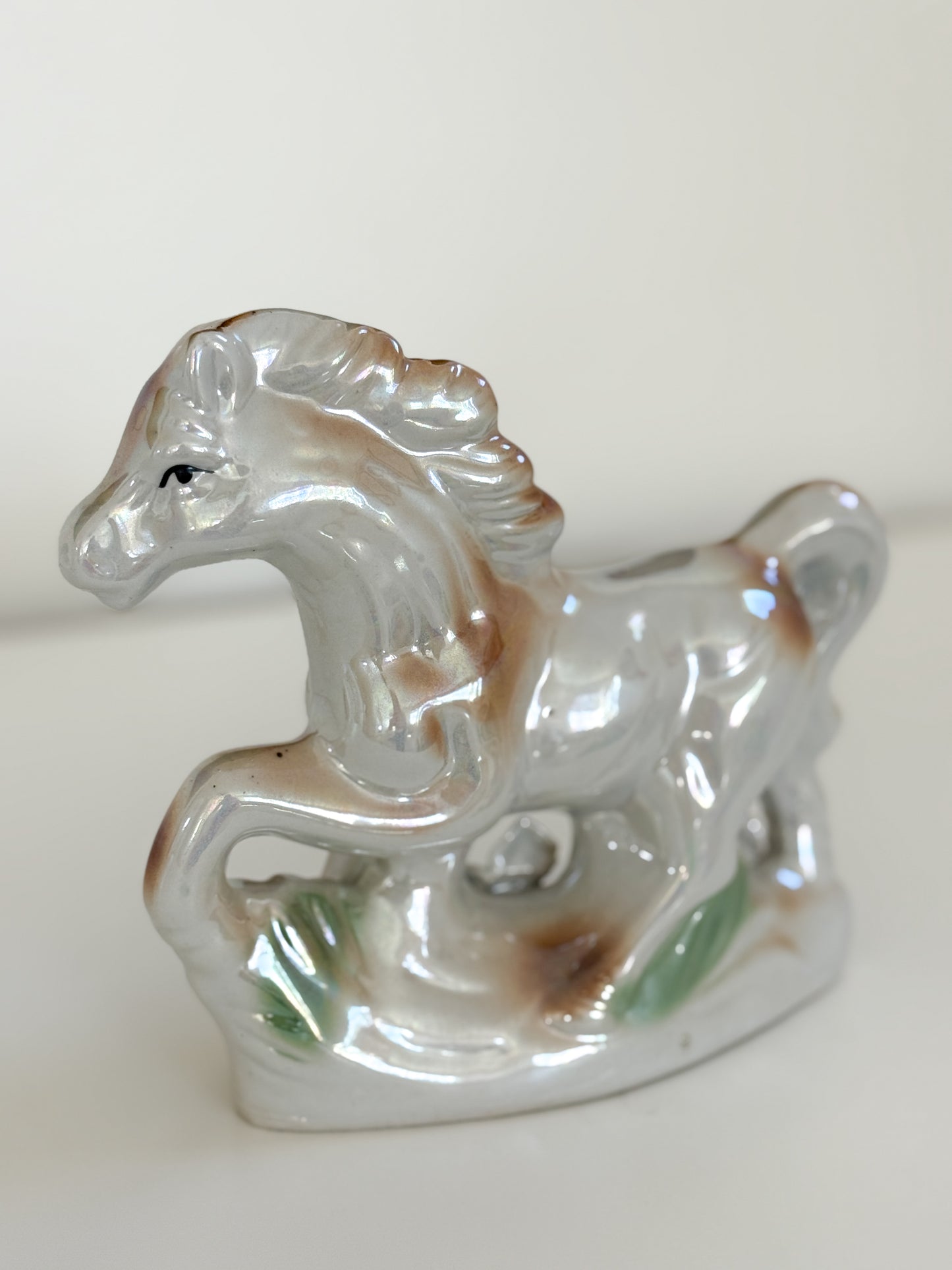 Vintage Lusterware Ceramic Horse