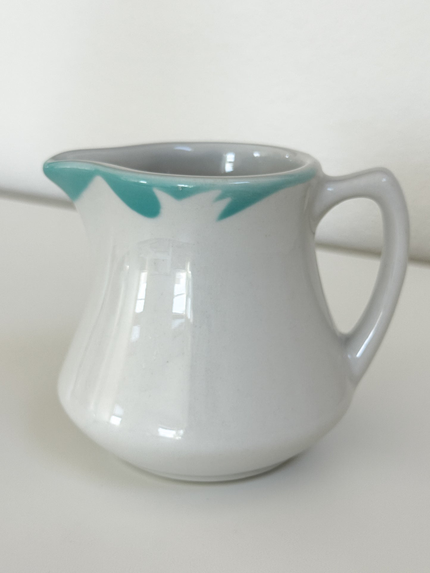 Vintage Turquoise Border Creamer