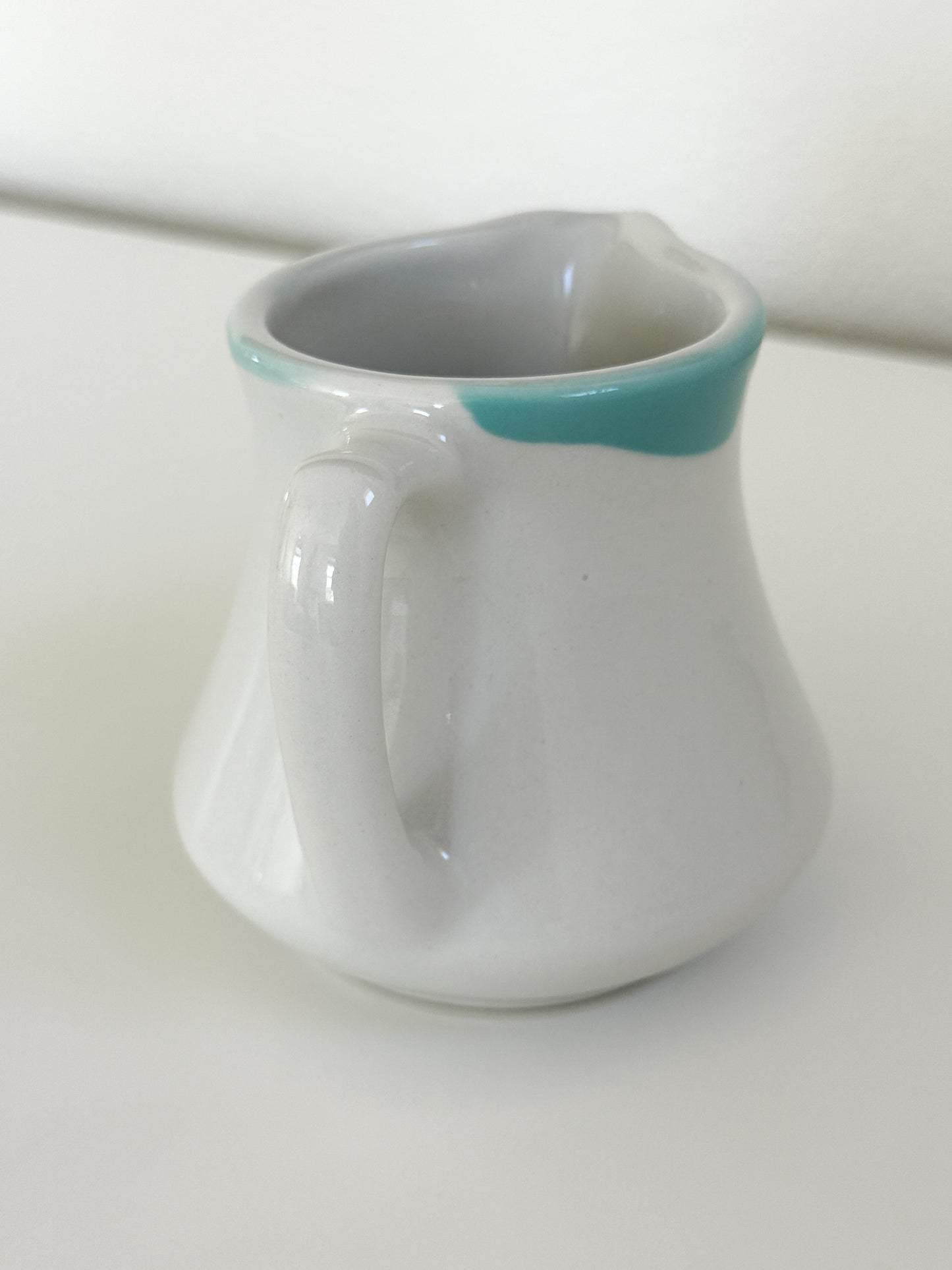 Vintage Turquoise Border Creamer