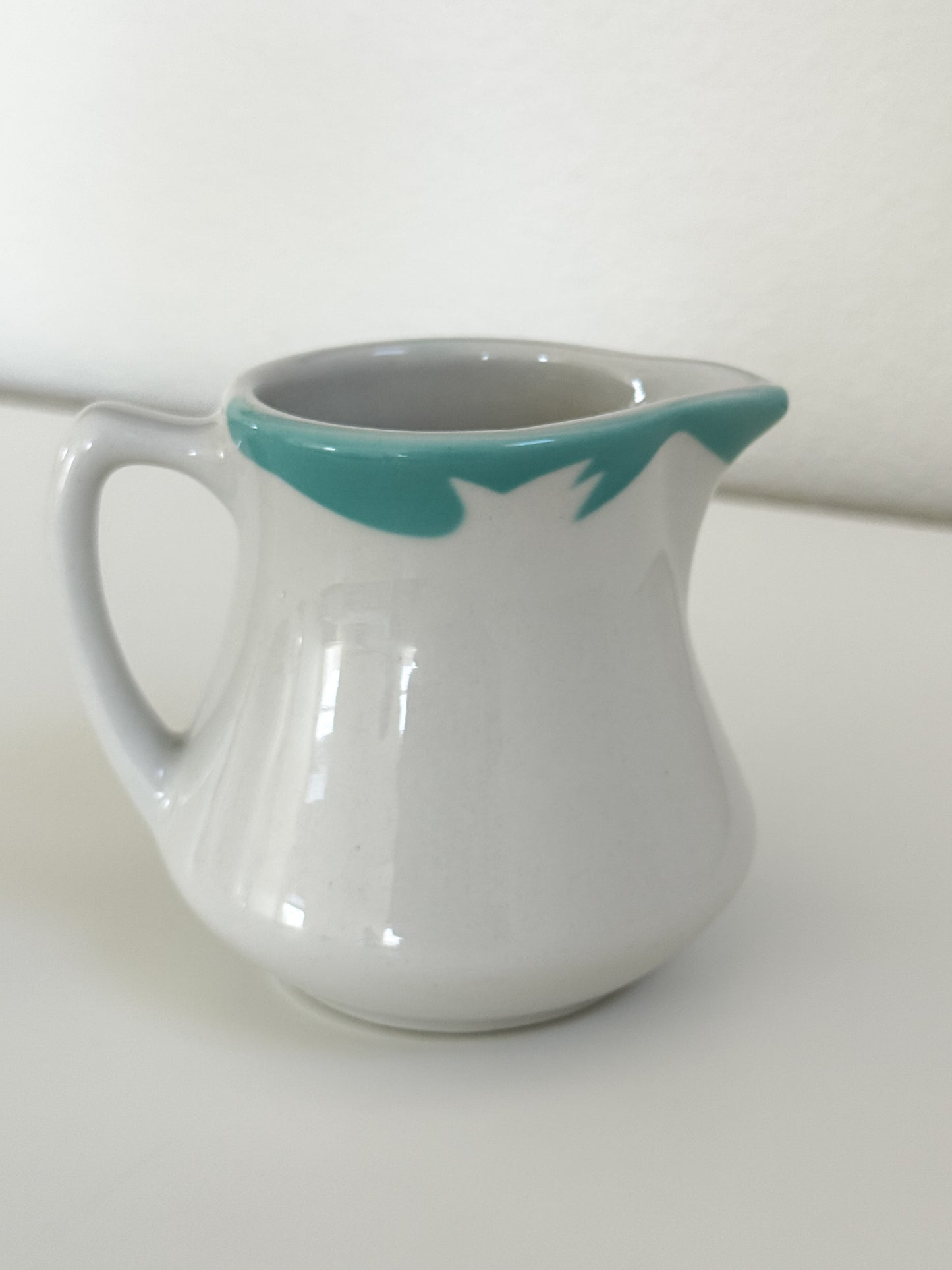 Vintage Turquoise Border Creamer