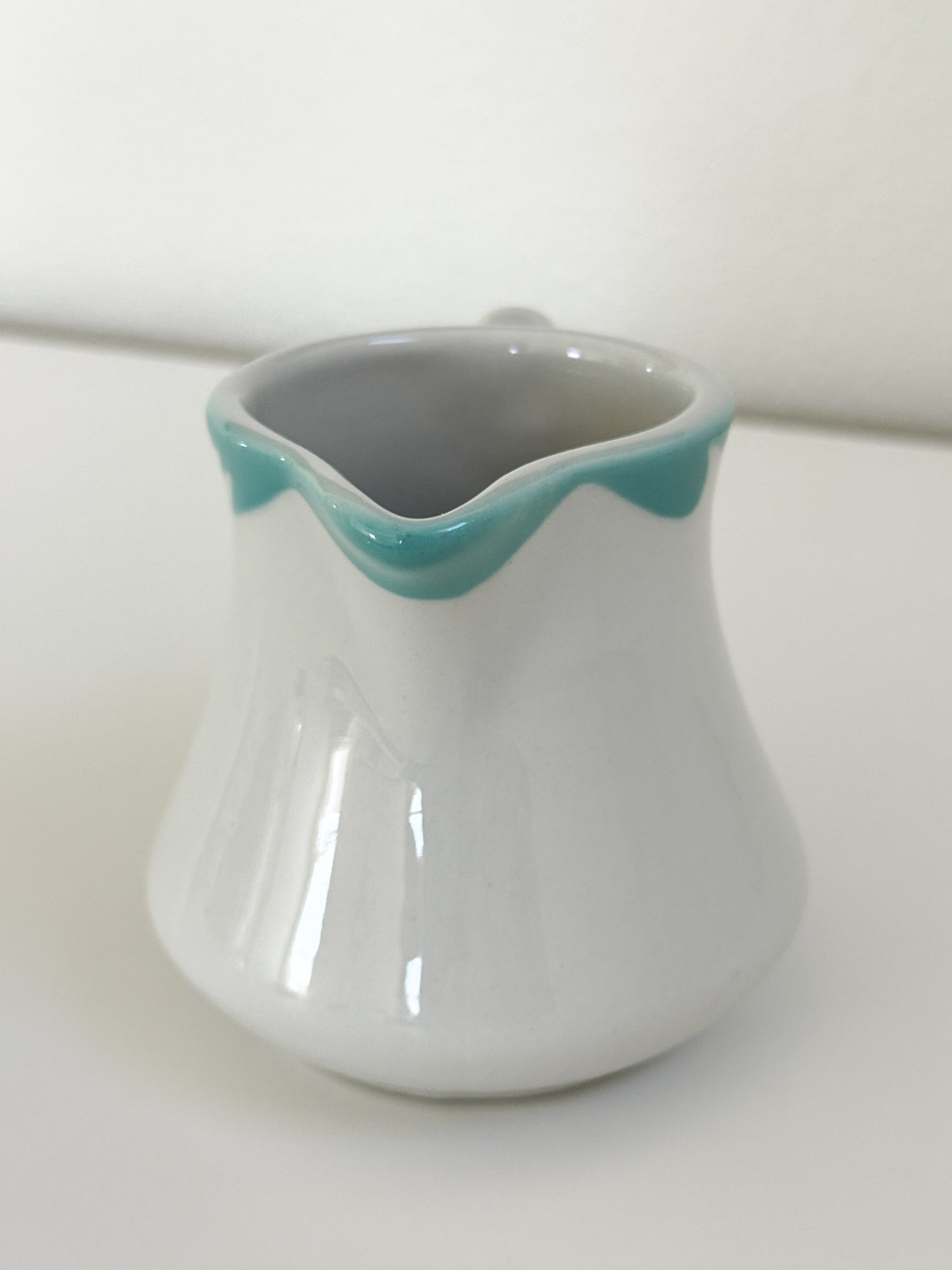 Vintage Turquoise Border Creamer