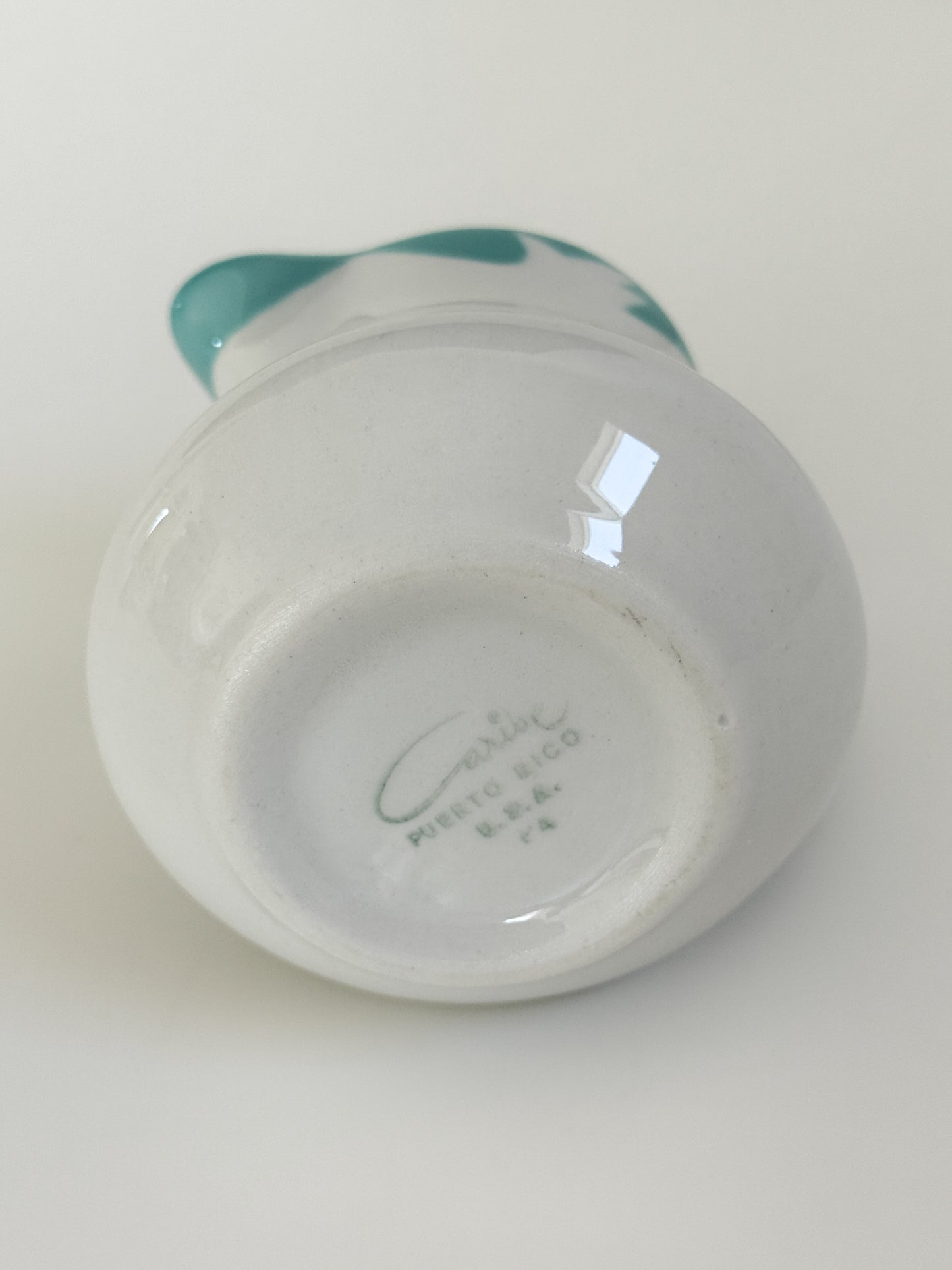 Vintage Turquoise Border Creamer