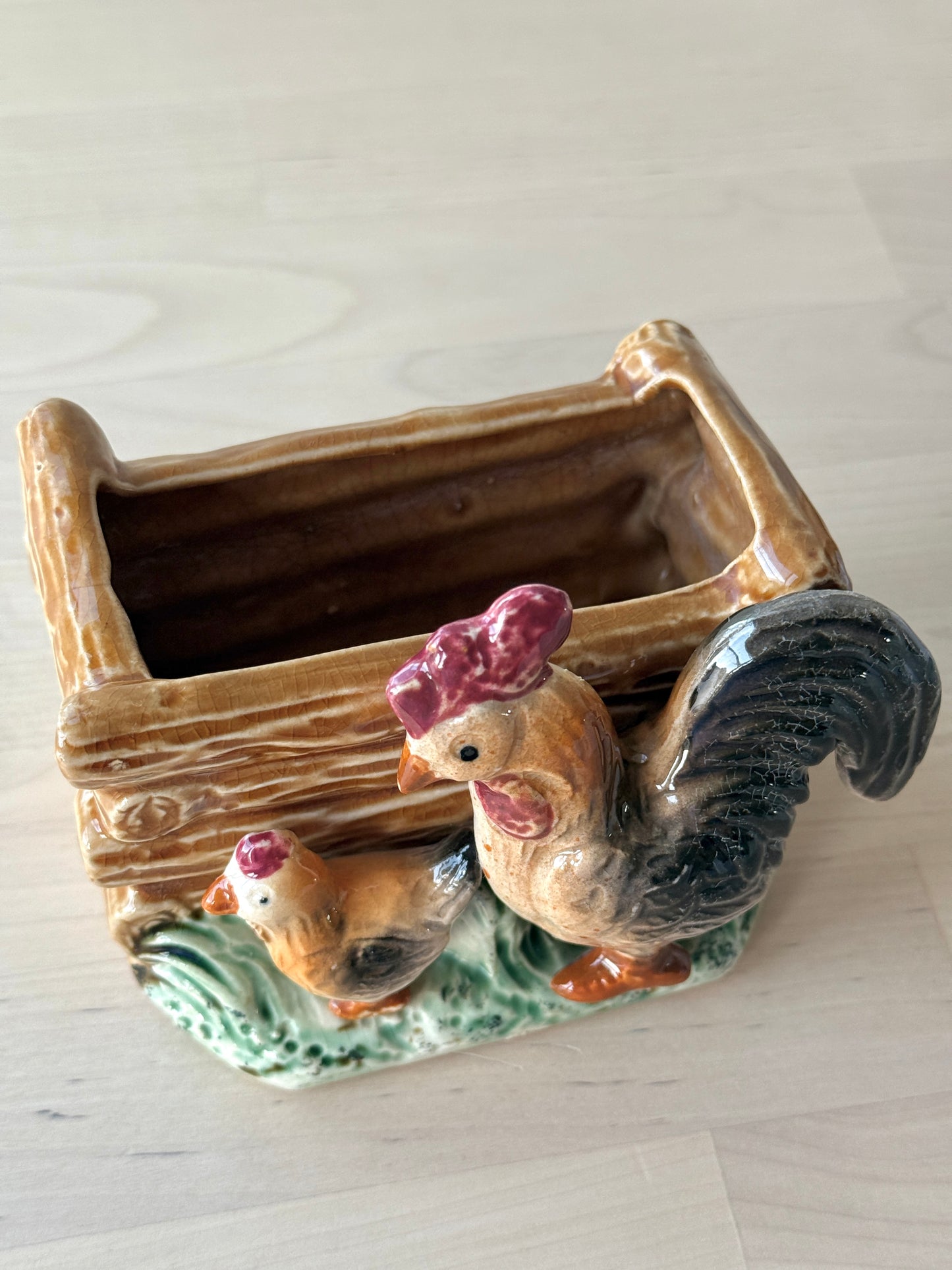 Vintage Chicken Planter