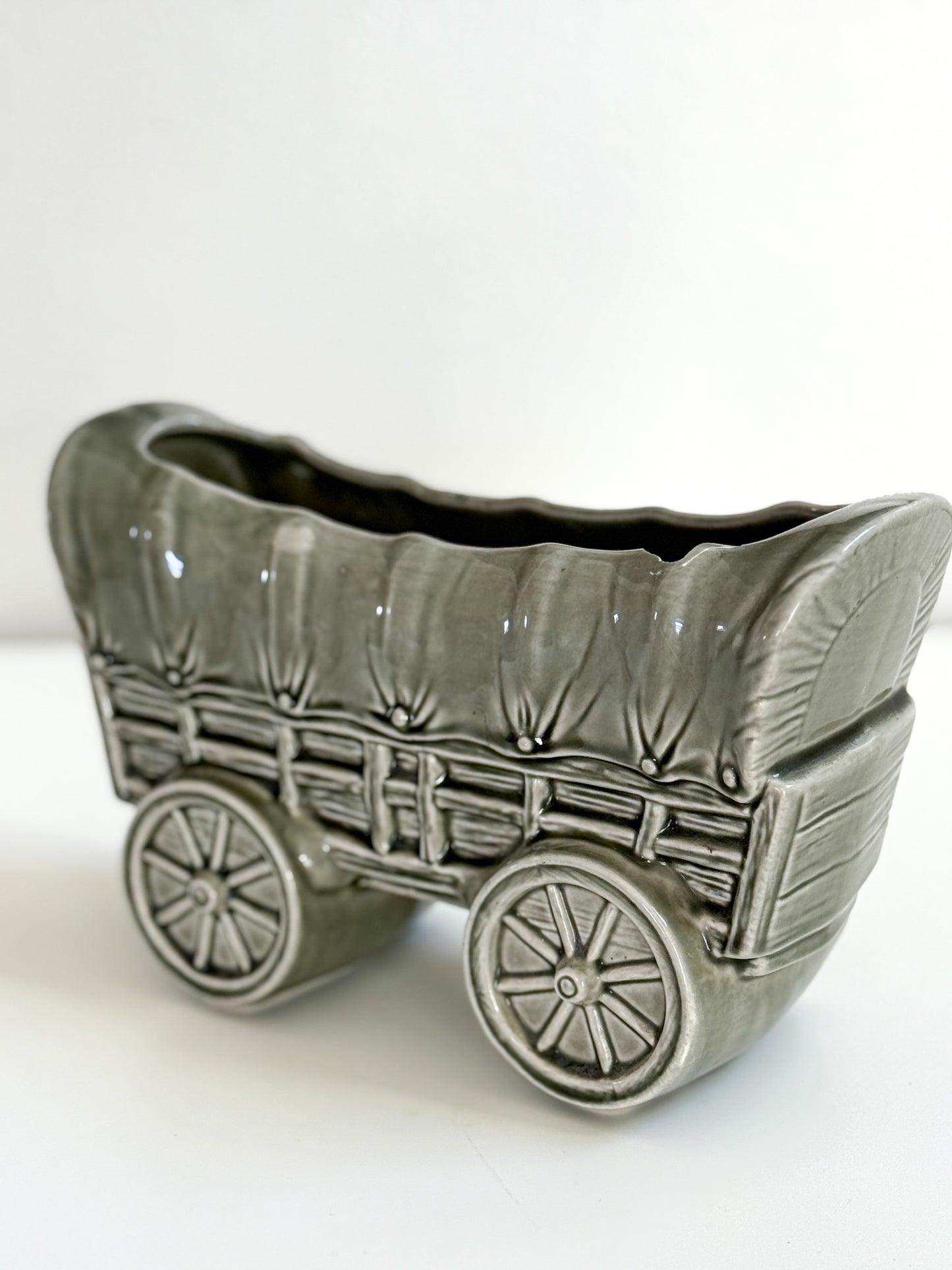 Vintage Covered Wagon Planter