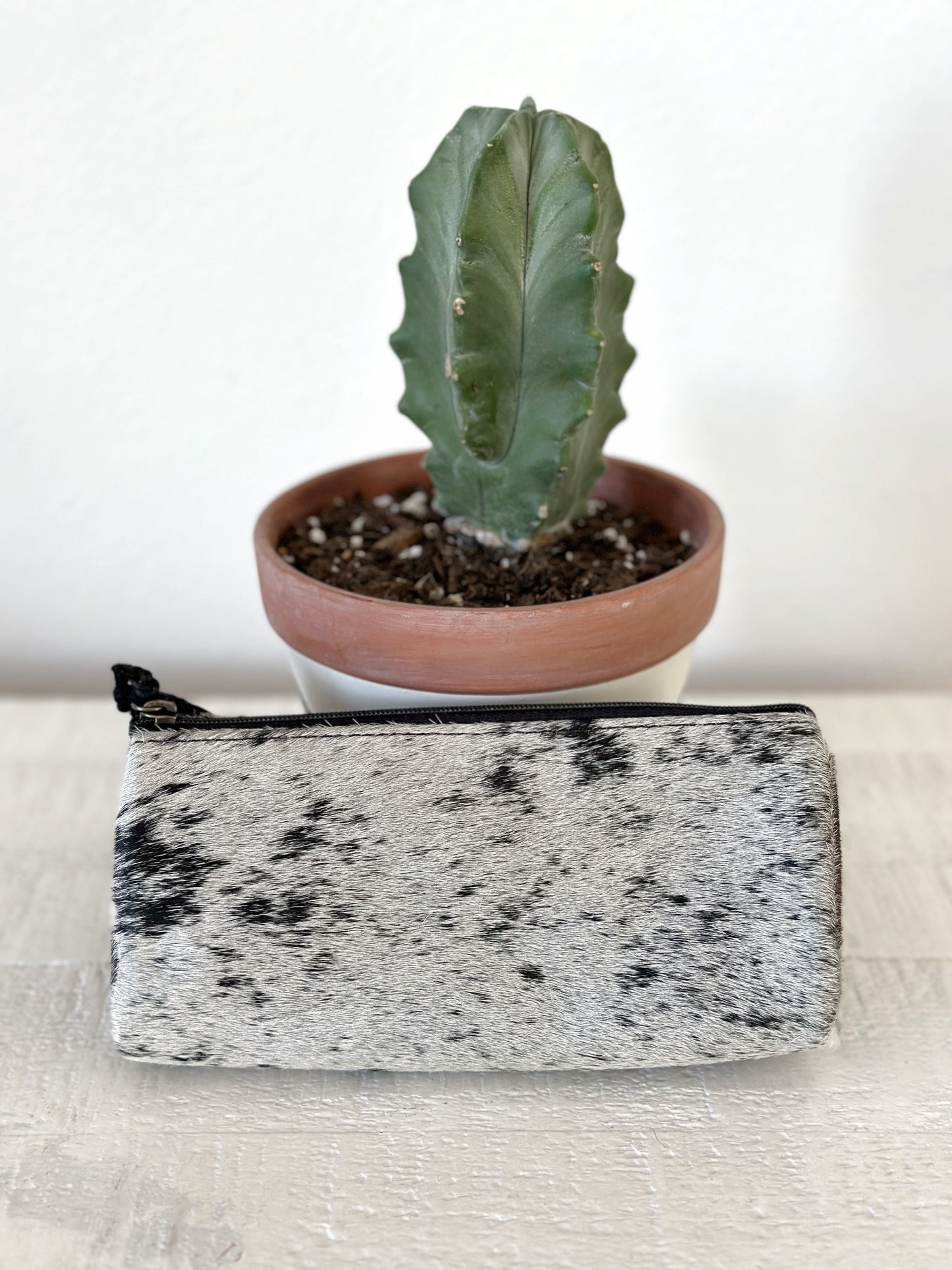 Genuine Cowhide Makeup Bag | Western Cosmetic Pouch