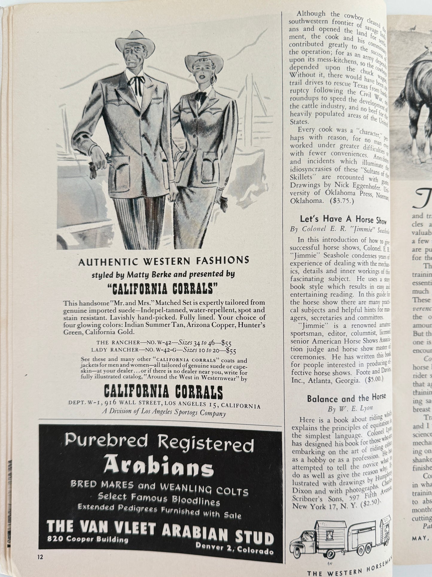Vintage Western Horseman Magazine 1953