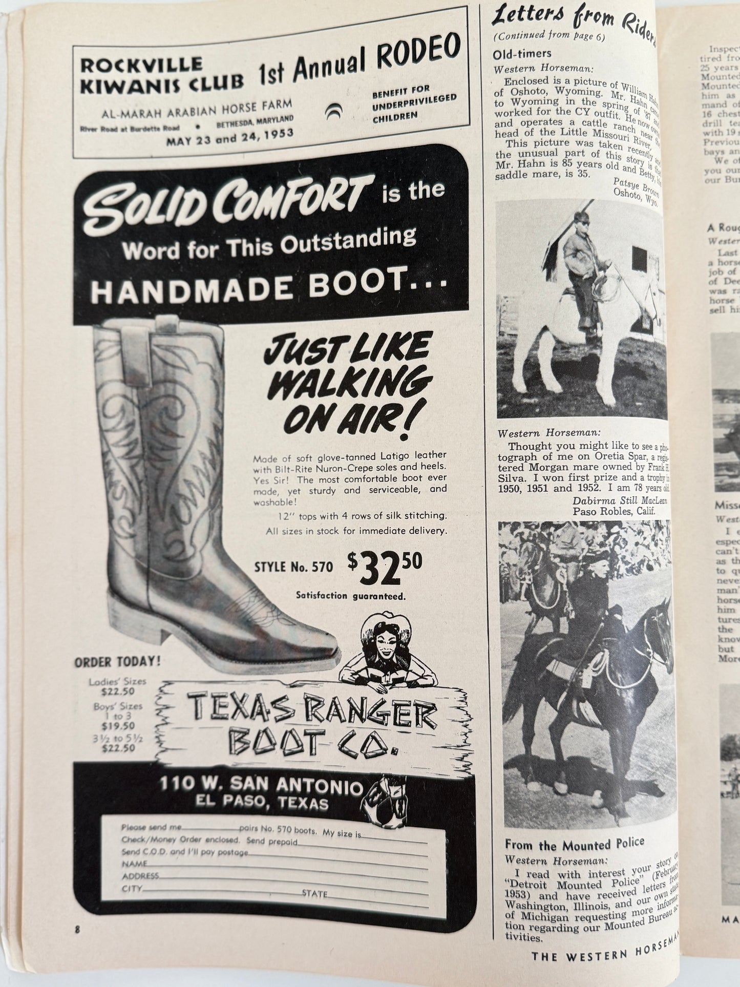 Vintage Western Horseman Magazine 1953