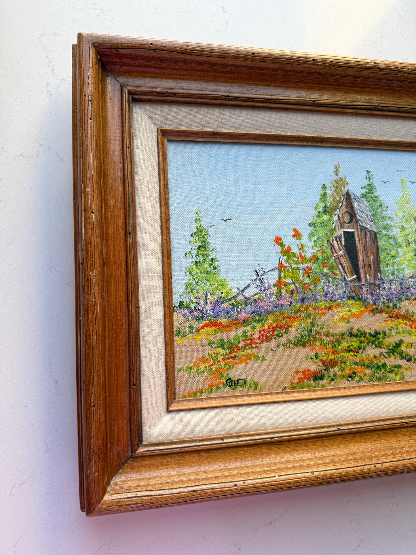 Vintage Outhouse Painting