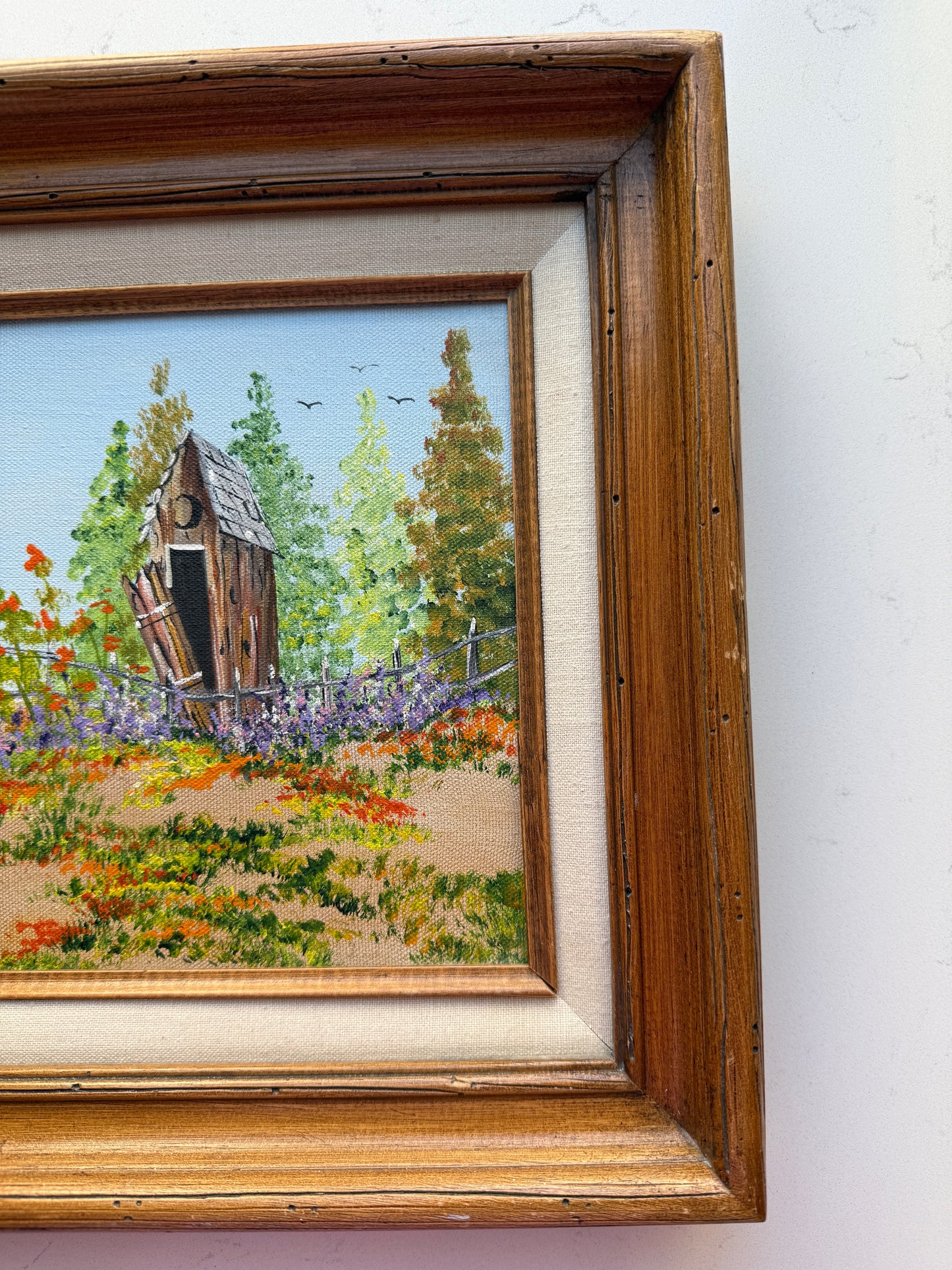 Vintage Outhouse Painting