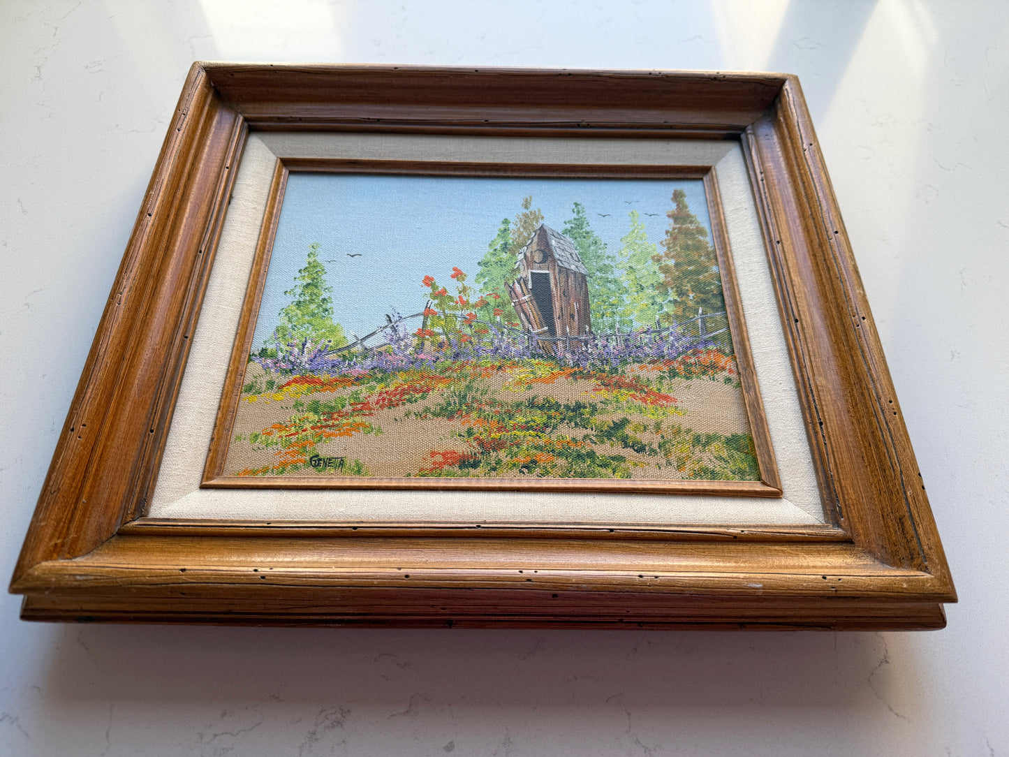 Vintage Outhouse Painting