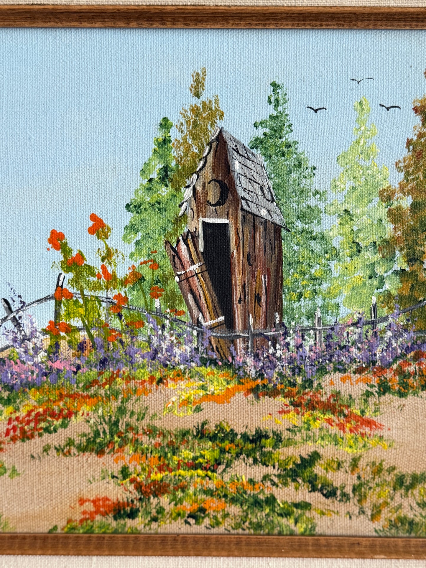 Vintage Outhouse Painting